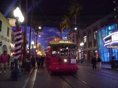 Photo illustrating <font size=1>California Adventure - Red Car Trolley