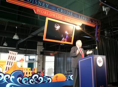 Photo illustrating Disney Cruise Line President Karl Holz in NYC