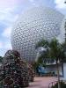 Spaceship_Earth_flower_towers.JPG