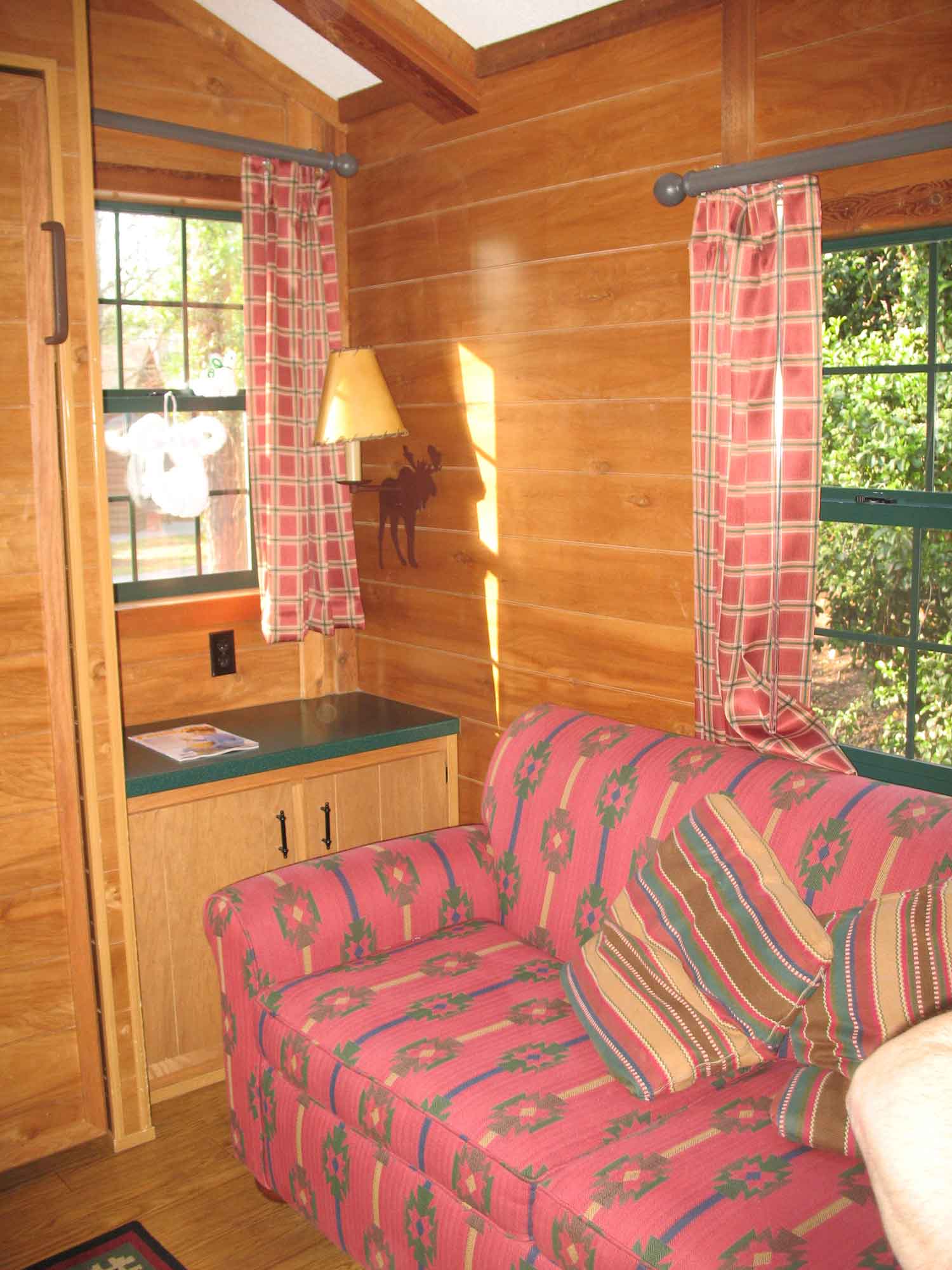 Fort Wilderness Cabin Living Room Detail - sofa