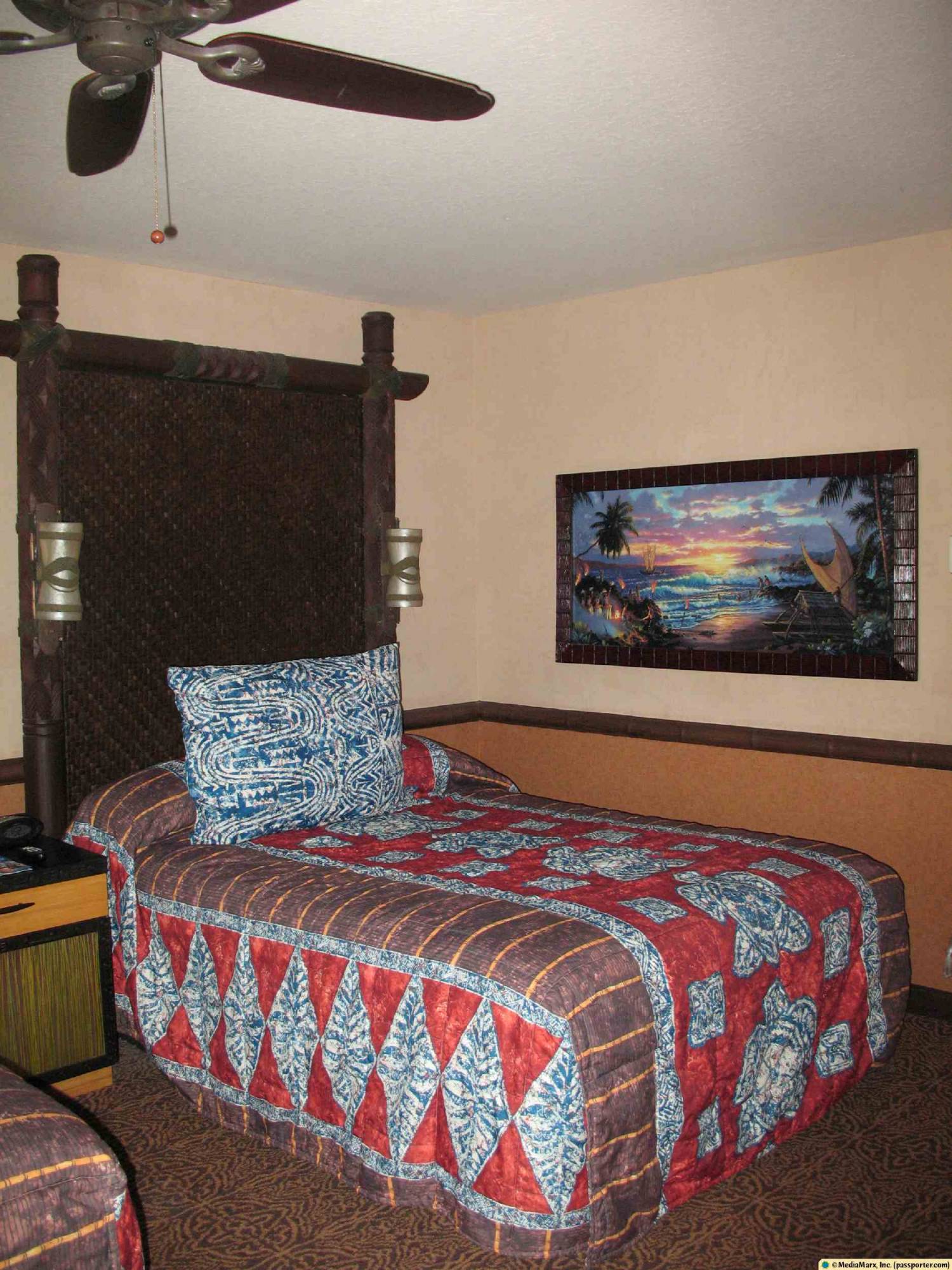 Polynesian - Ceiling Fan and Bed