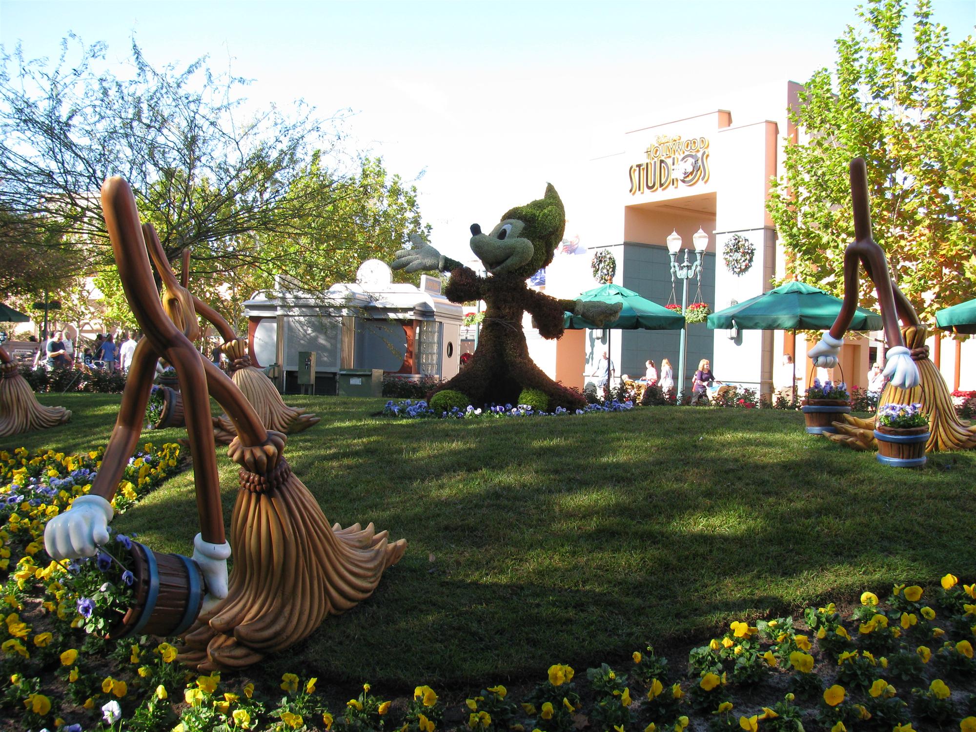 Hollywood Studios-Sorcerer Mickey topiary