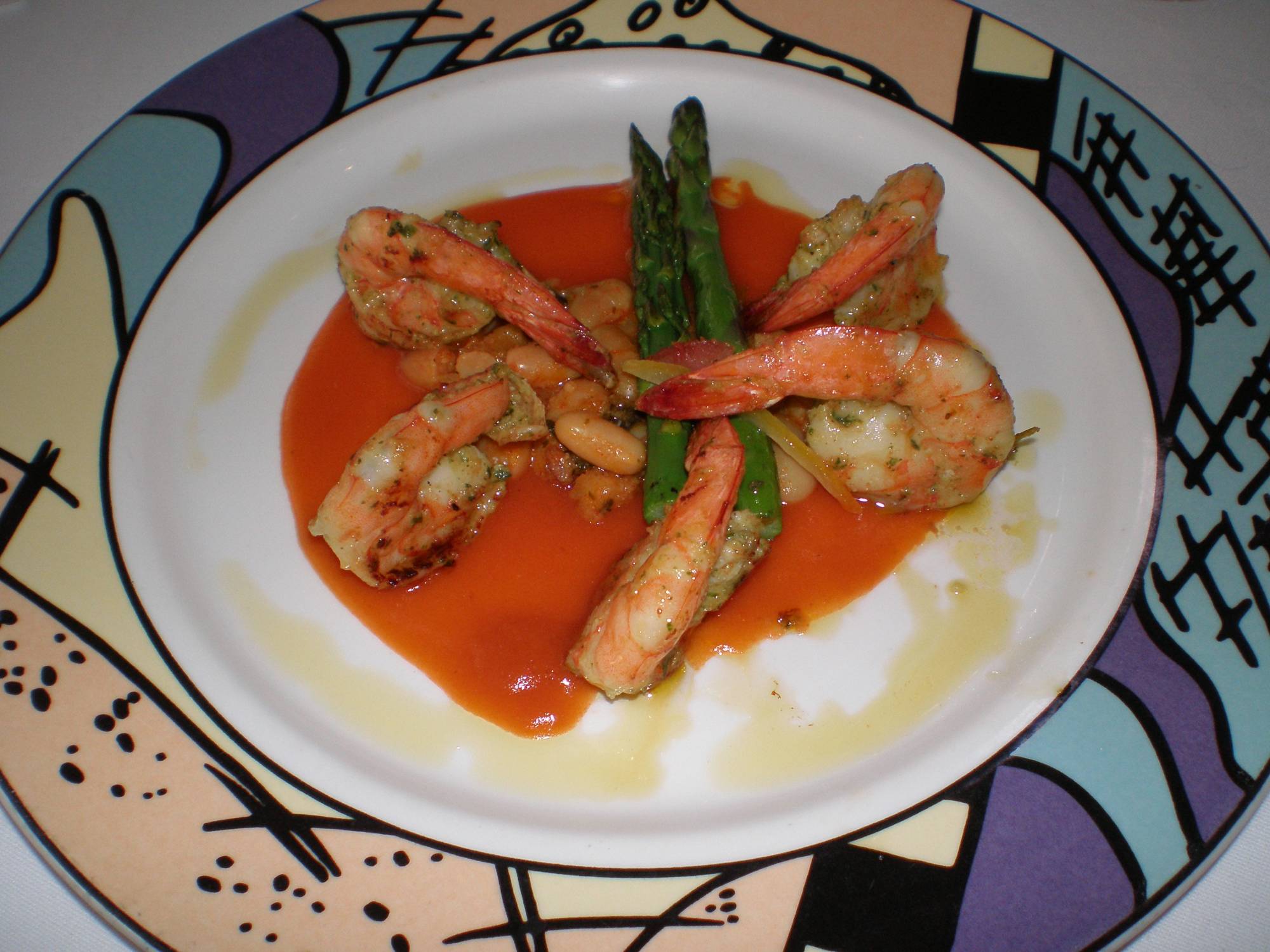 Palo Shrimp and Asparagus Appetizer