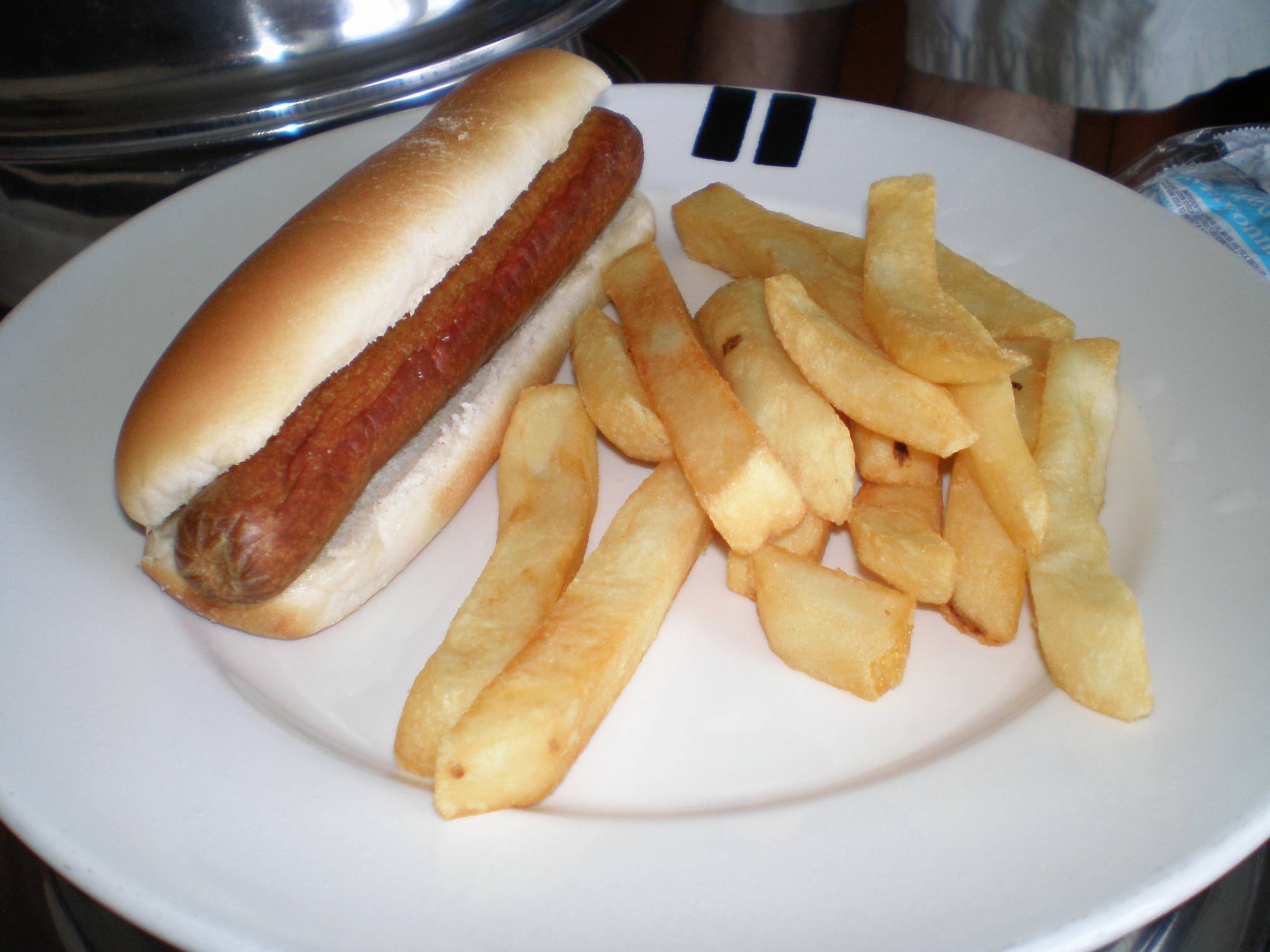 Room Service Hot Dog with French Fries