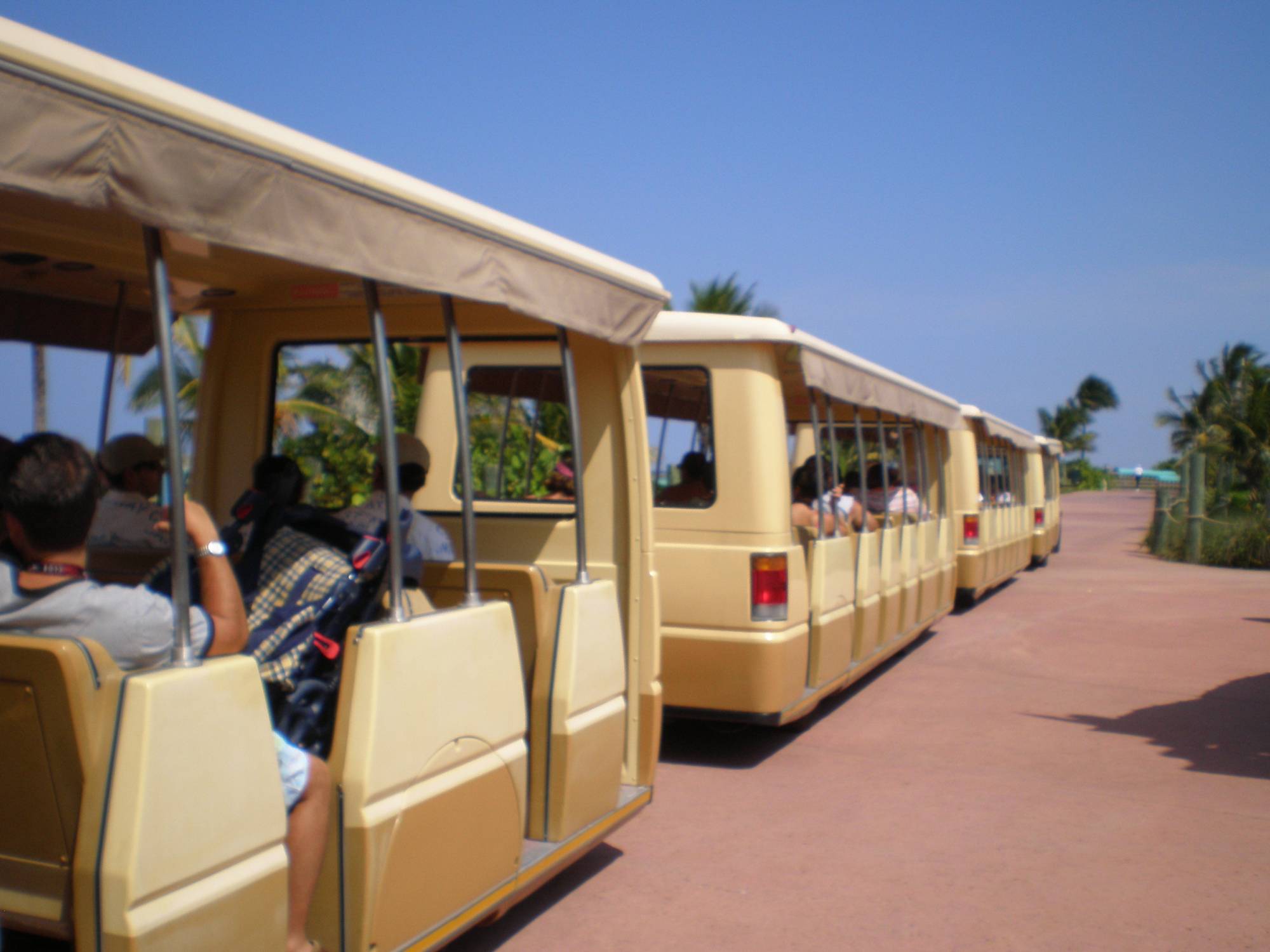 Tram to Family Beach at Castaway Cay