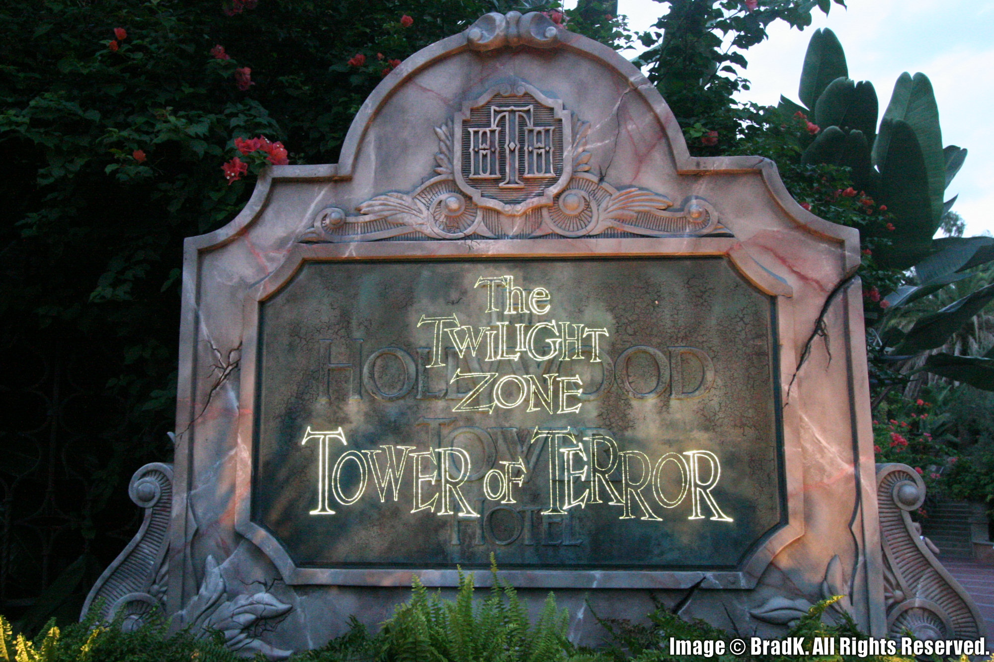 Disney Studios - Twilight Zone Tower of Terror Sign