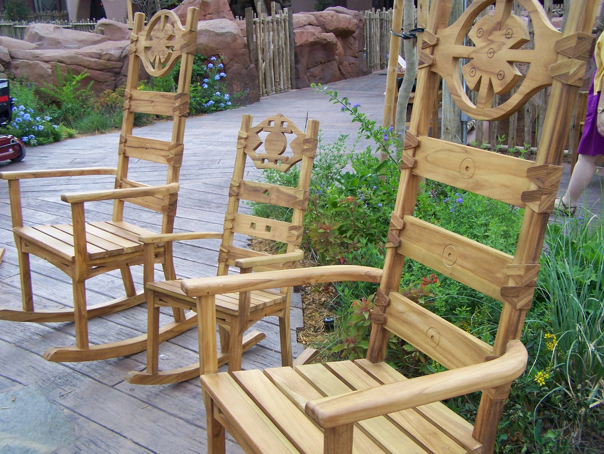 Rocking chairs at the fire pit and AKV