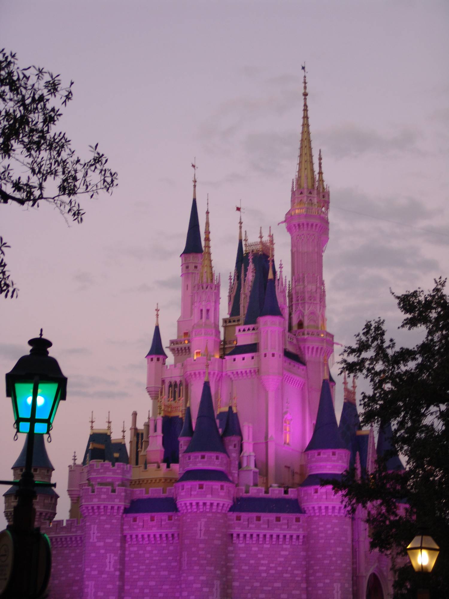 Magic Kingdom - Halloween colours on Cinderella's Castle
