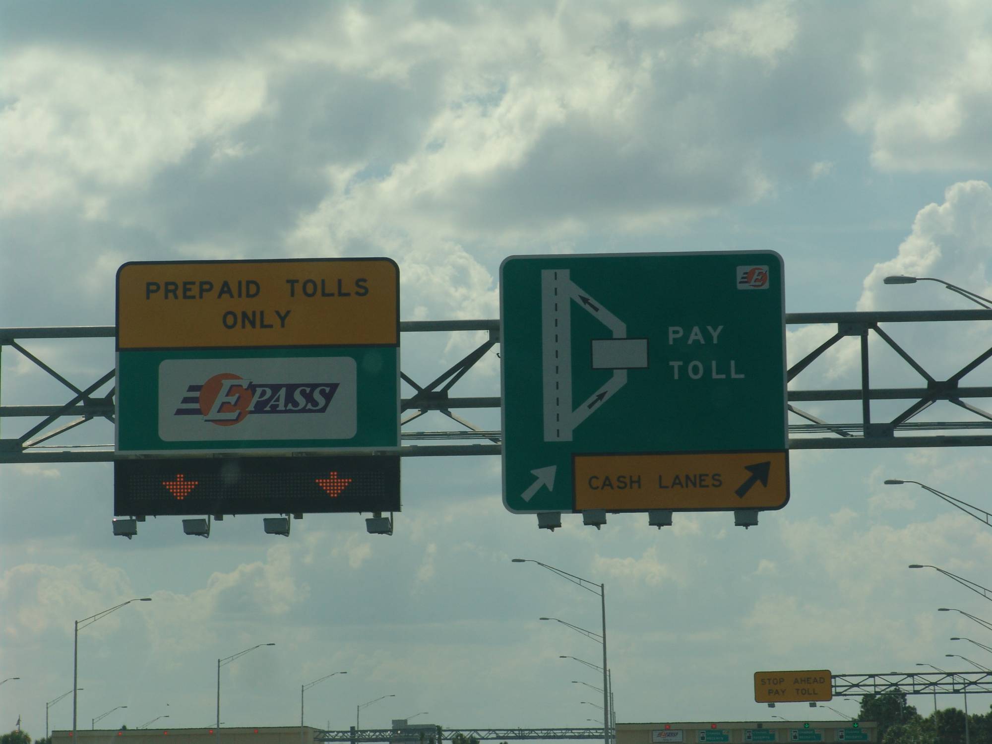 Orlando - toll booth signs