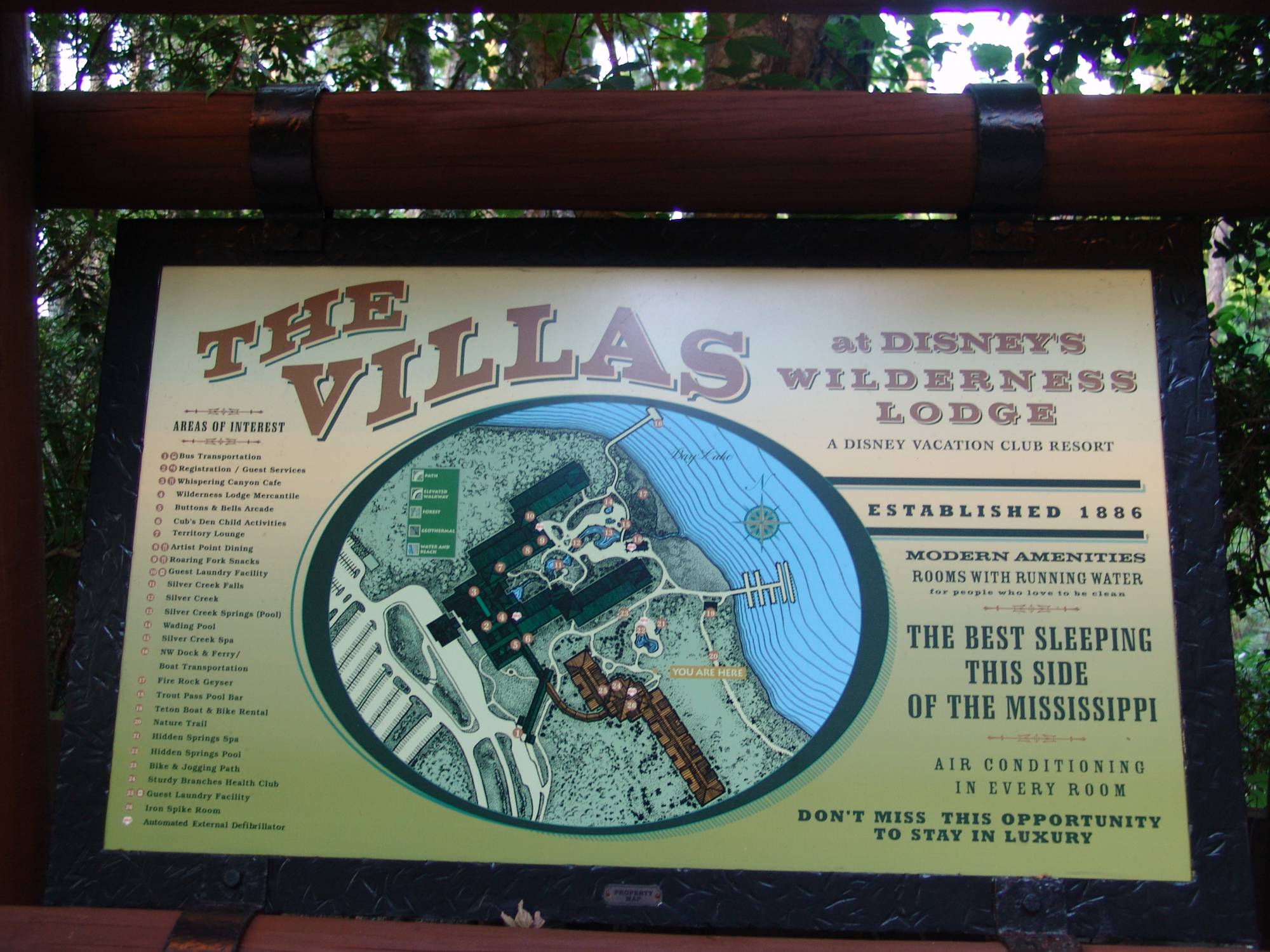 Wilderness Lodge - Villas sign