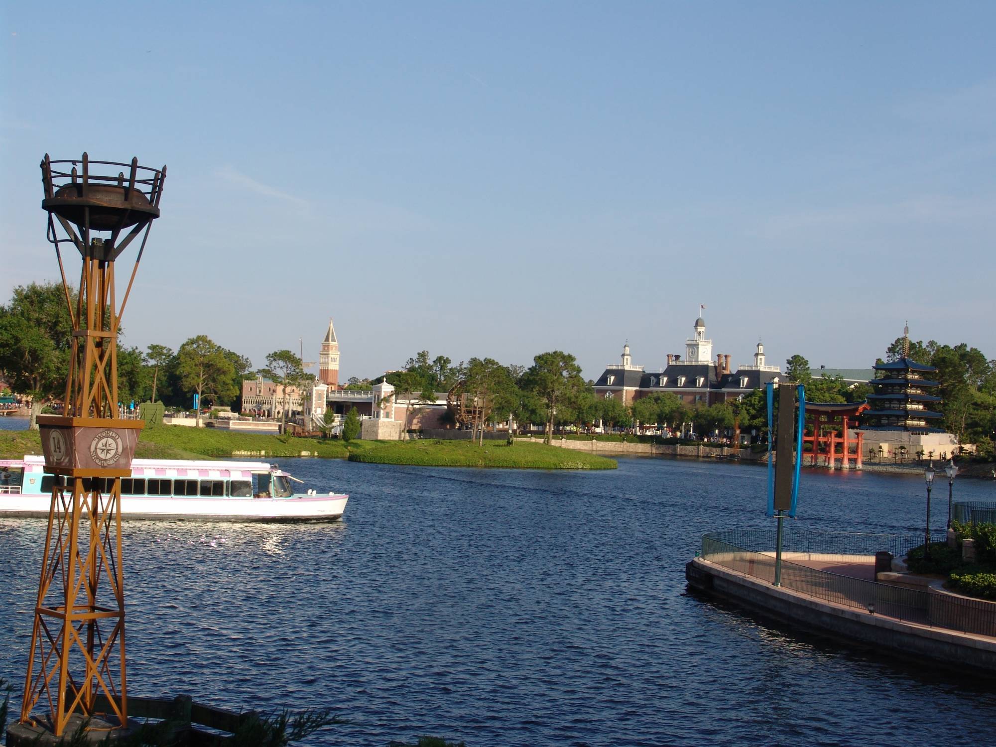 Epcot - countries across World Showcase Lagoon