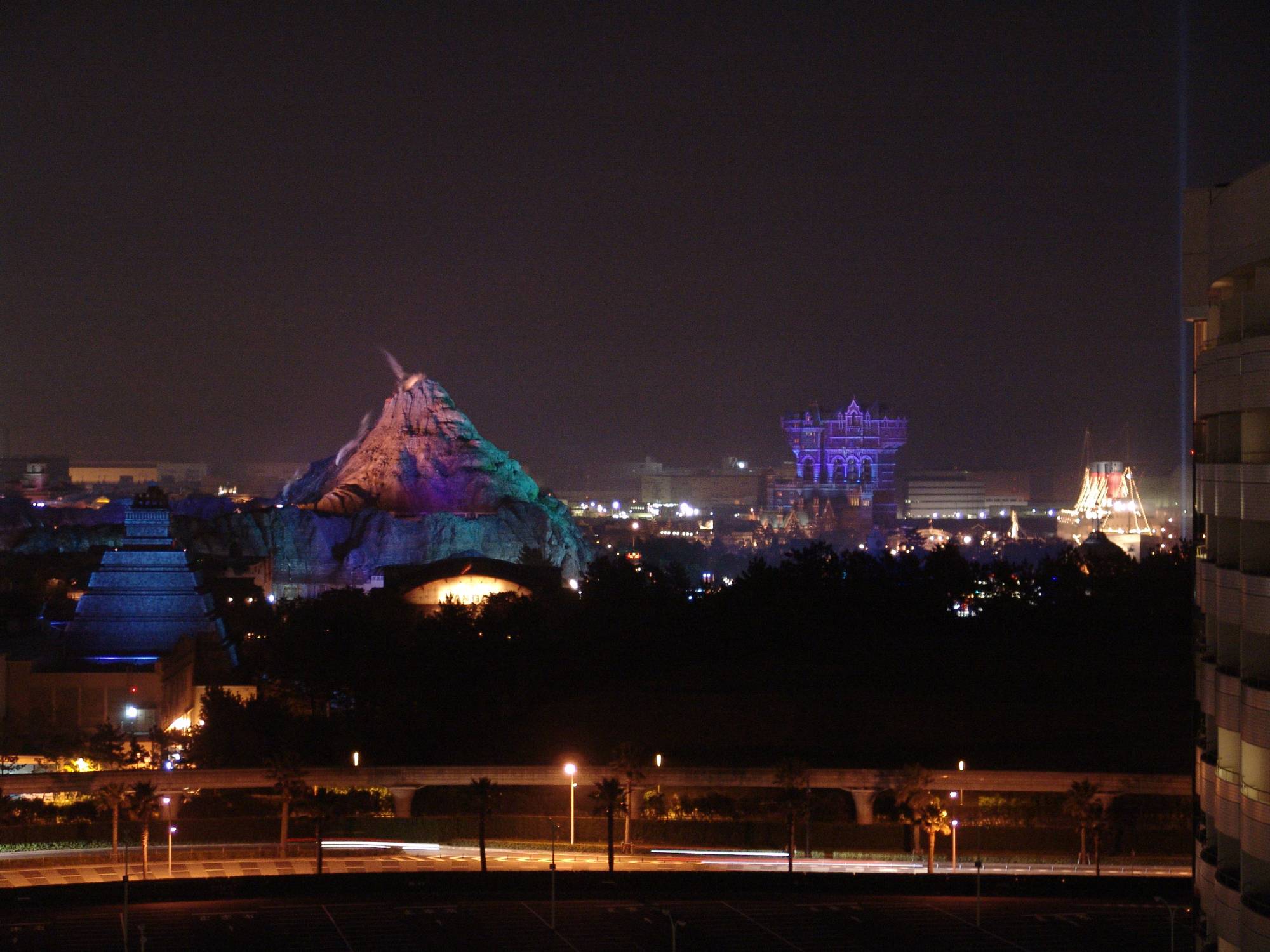 Tokyo Disney - night time view from Sheraton