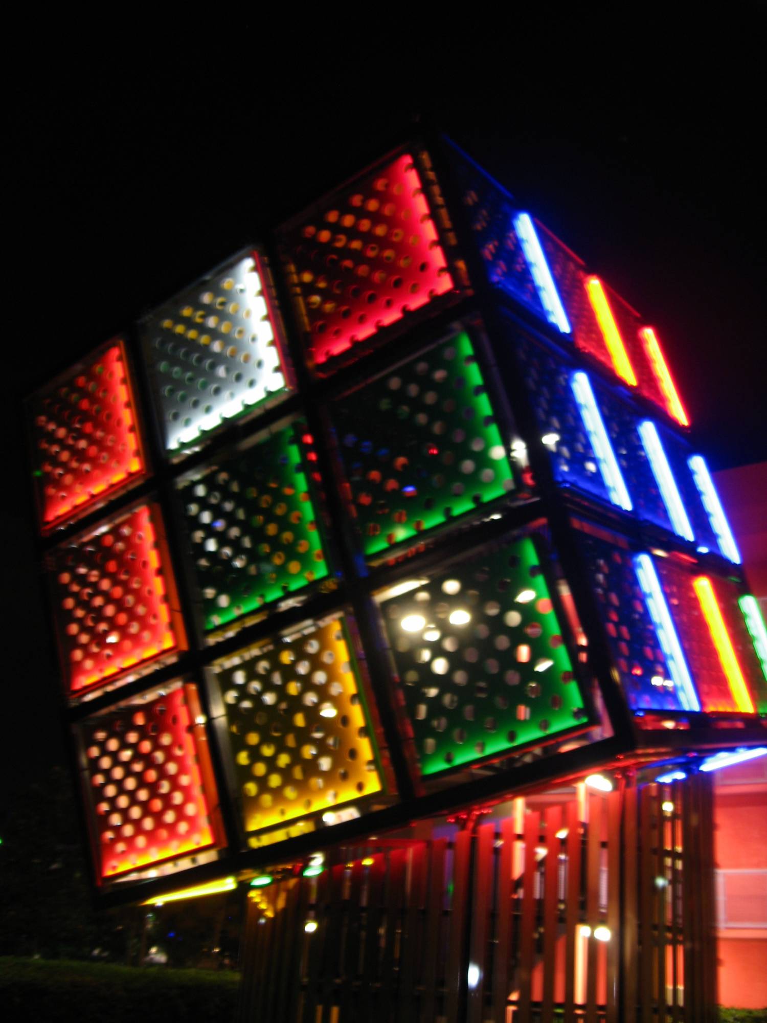 Pop Century - Rubik's Cube at night