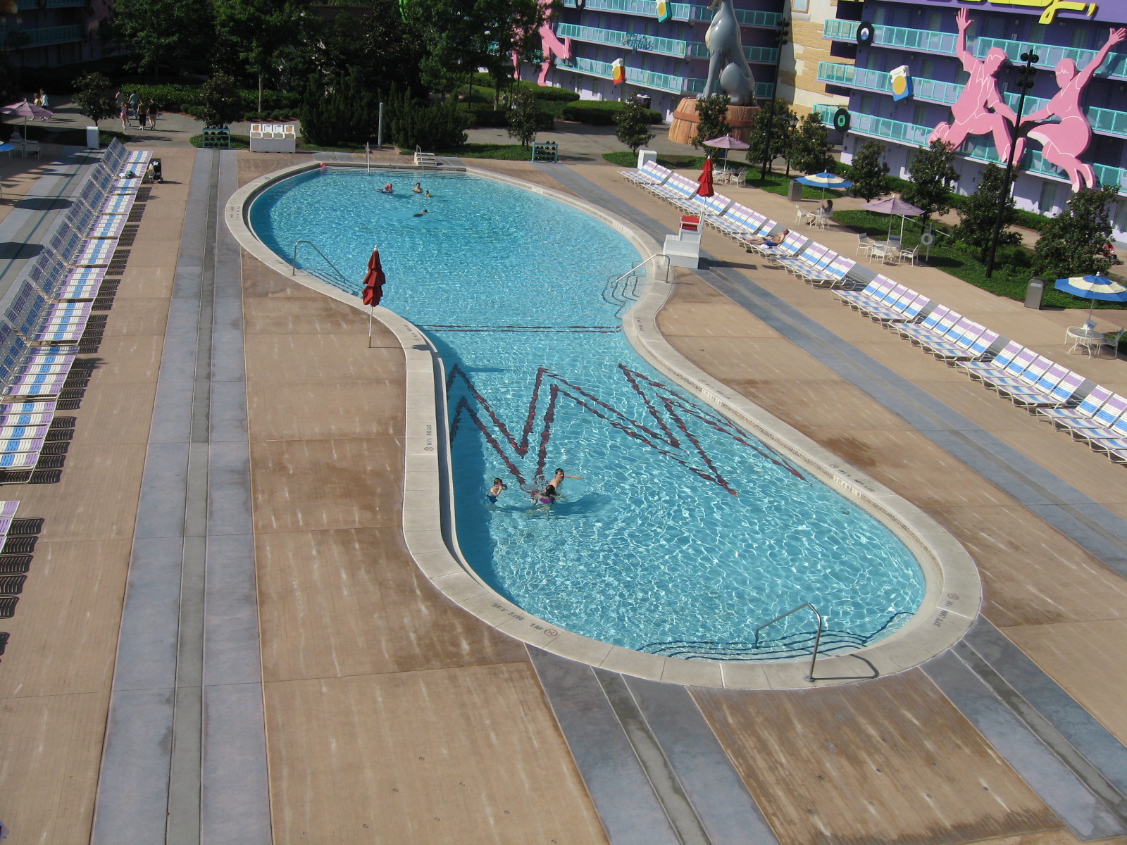 Pop Century 50's section Bowling Pin pool