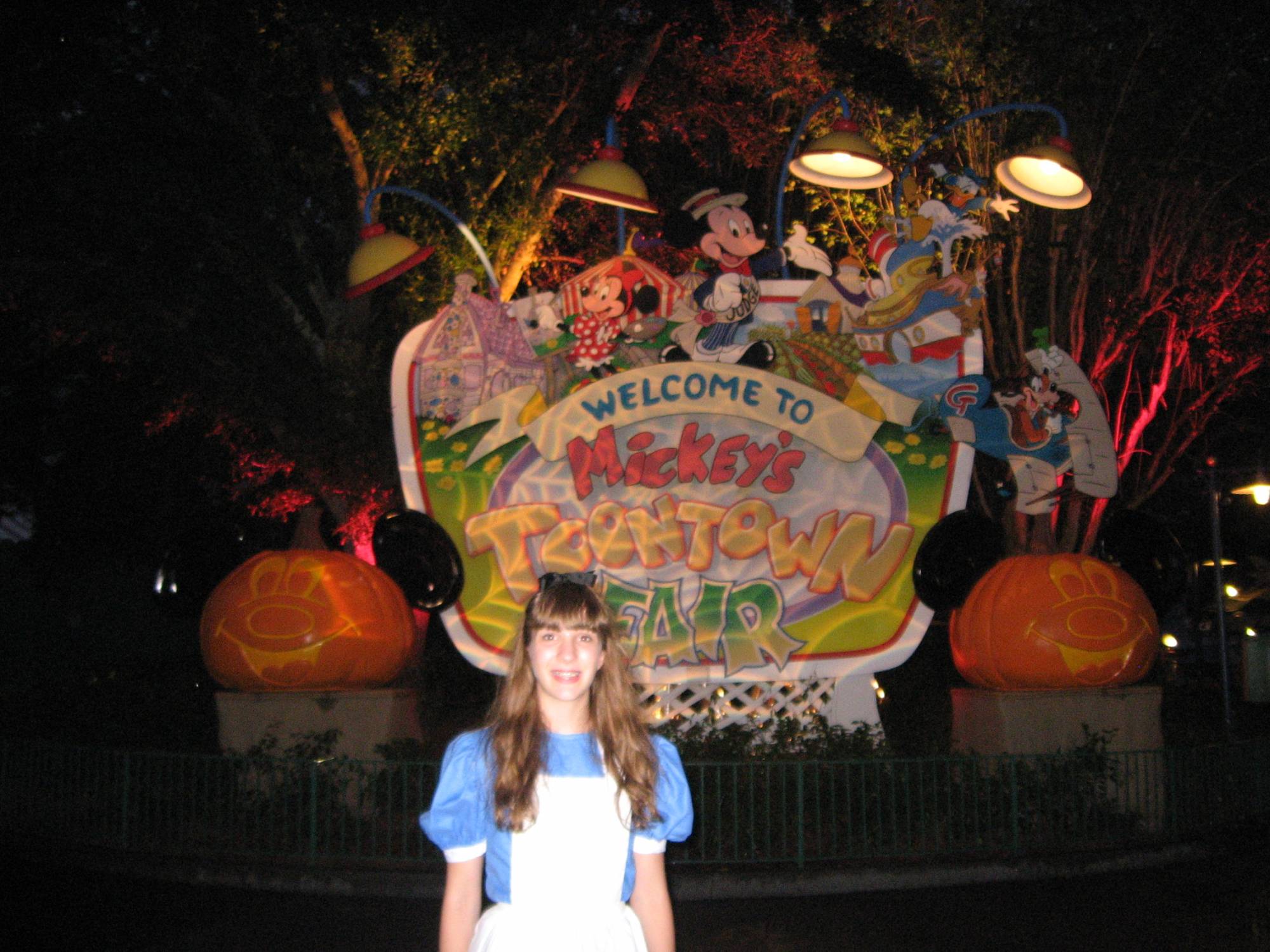 Magic Kingdom - Toontown Fair's sign at Halloween