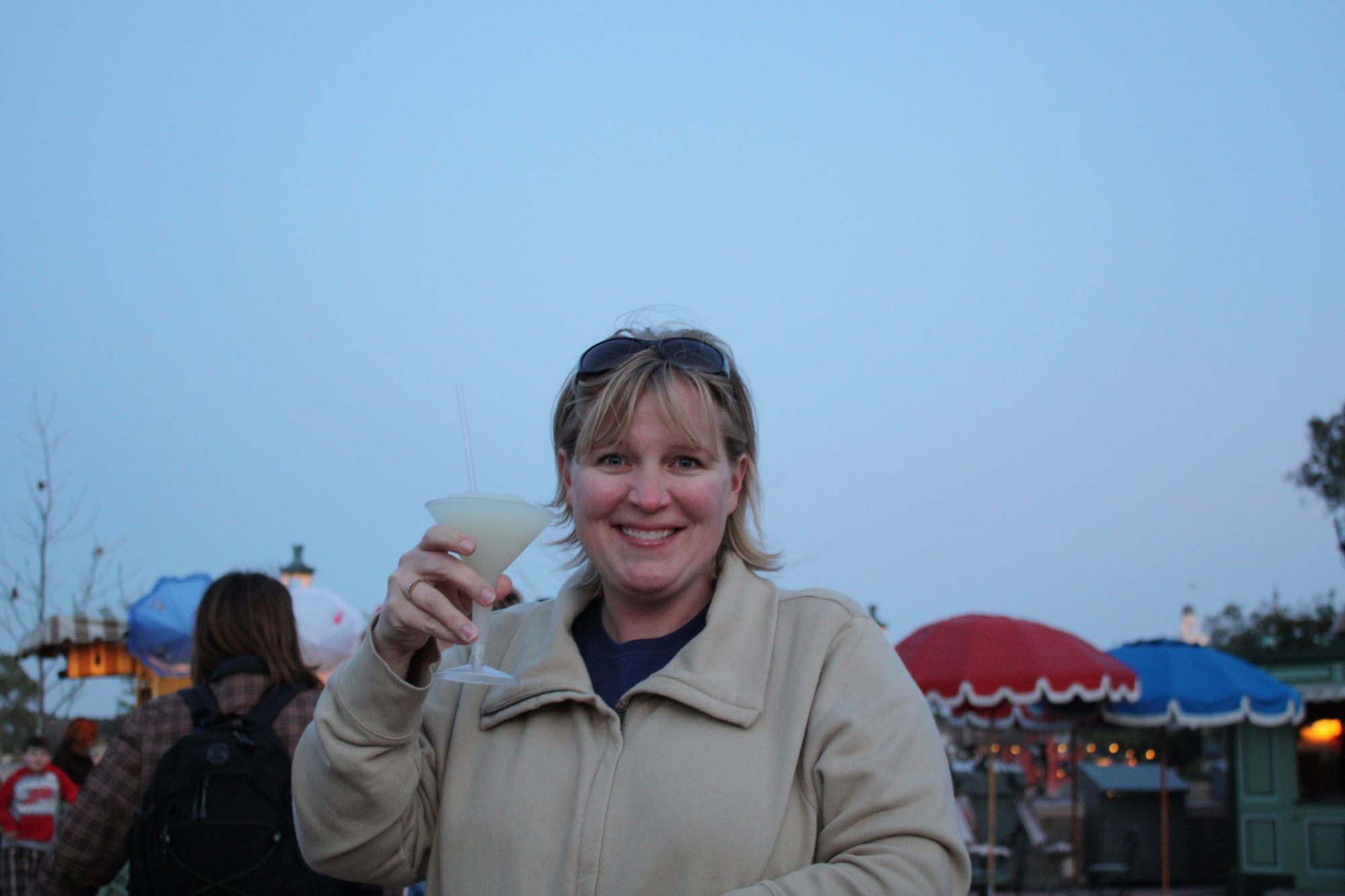 Epcot - Enjoying a Grey Goose Citron &quot;slushie&quot; in France