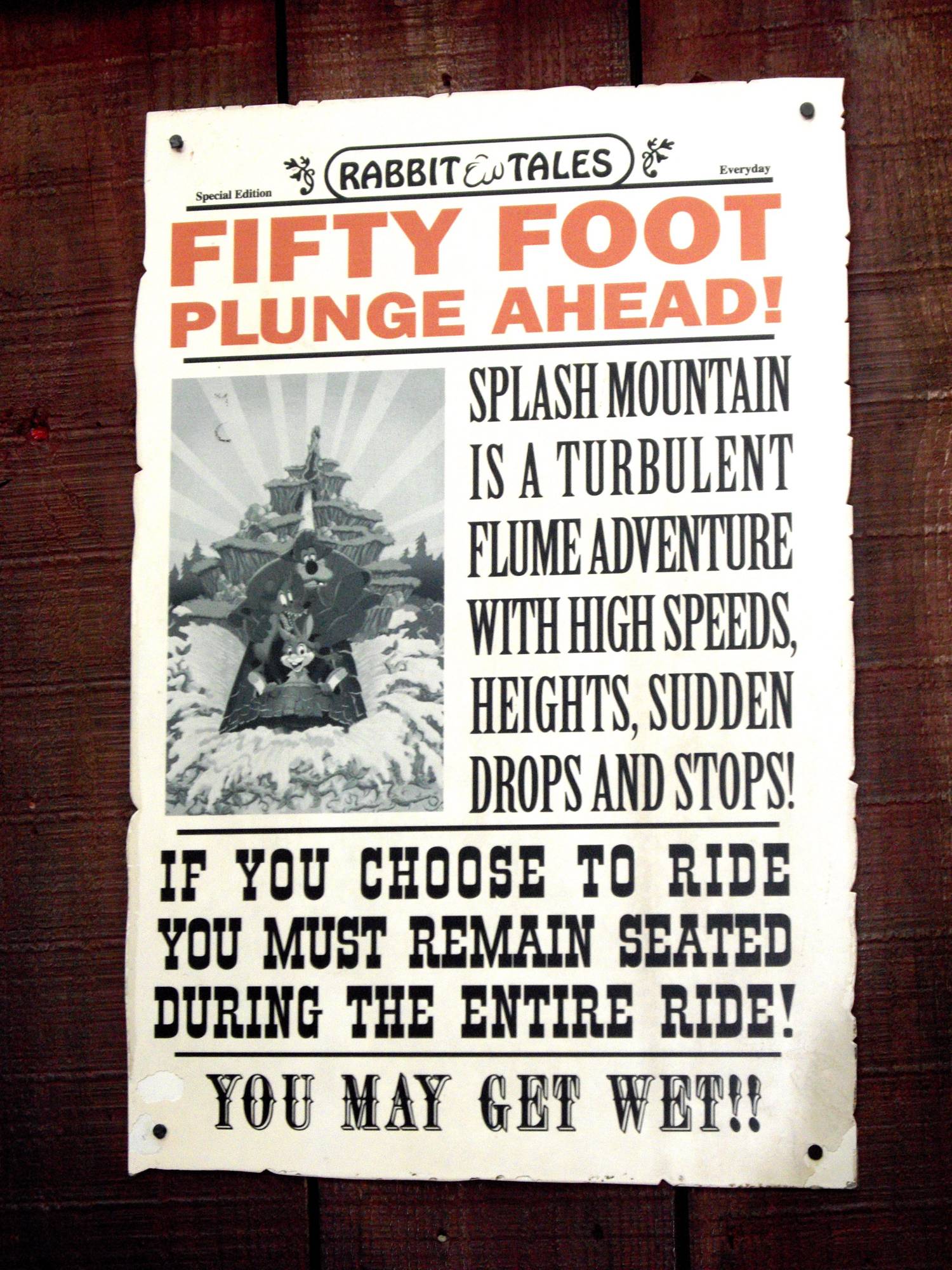 Magic Kingdom - Splash Mountain sign