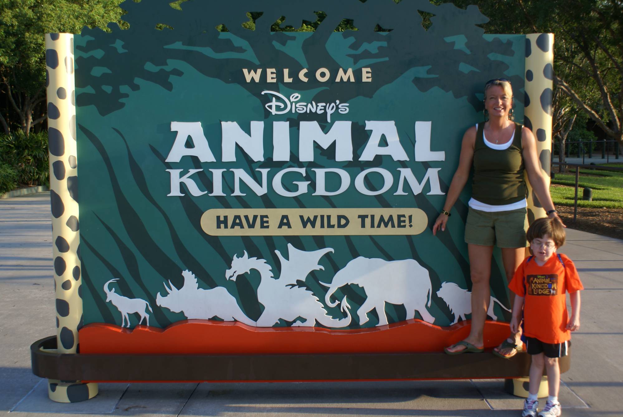 Animal Kingdom Sign with Cam and Stefanie