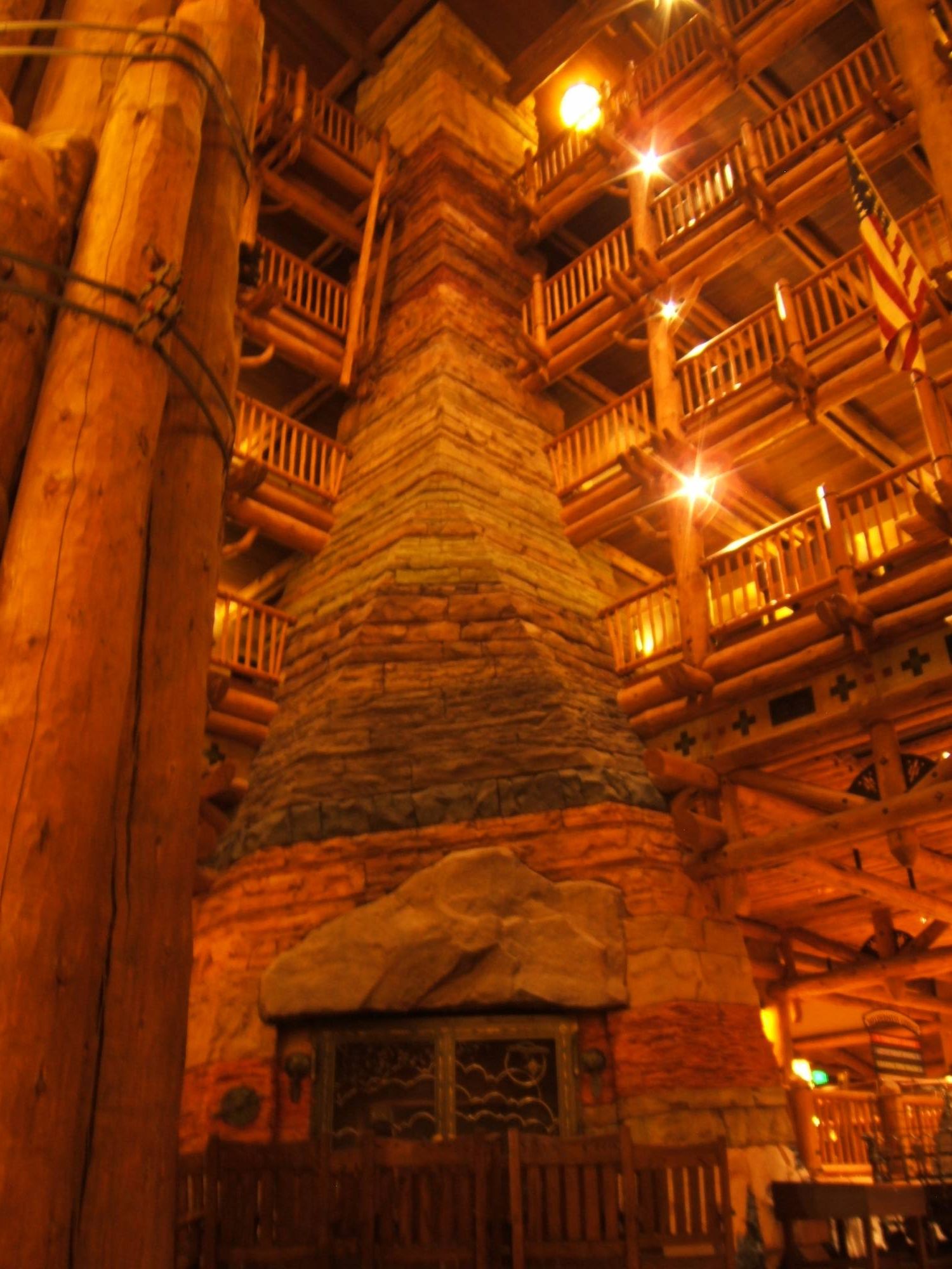 Wilderness Lodge Lobby Fireplace
