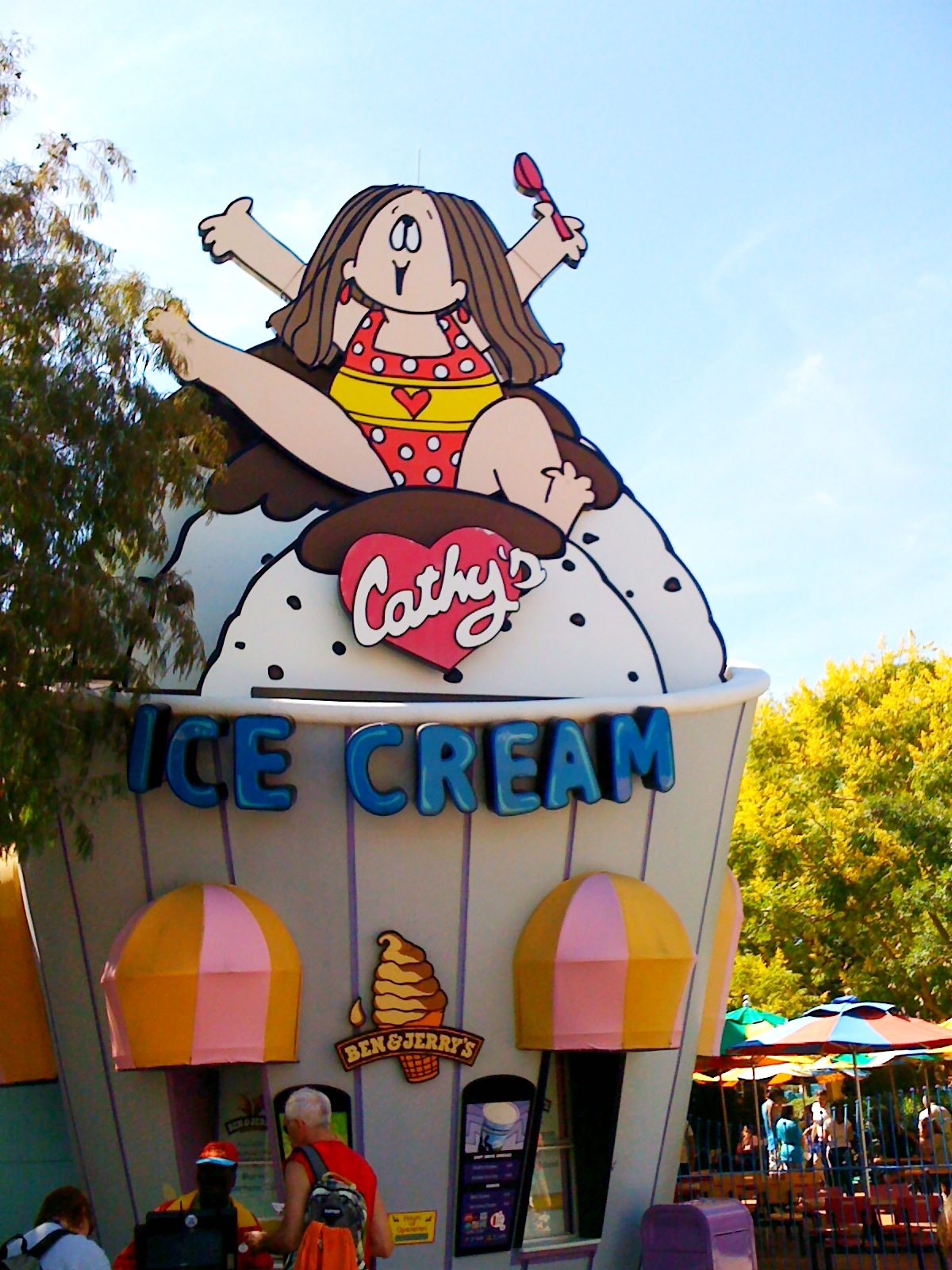 Cathy's Ice Cream sign &amp; building