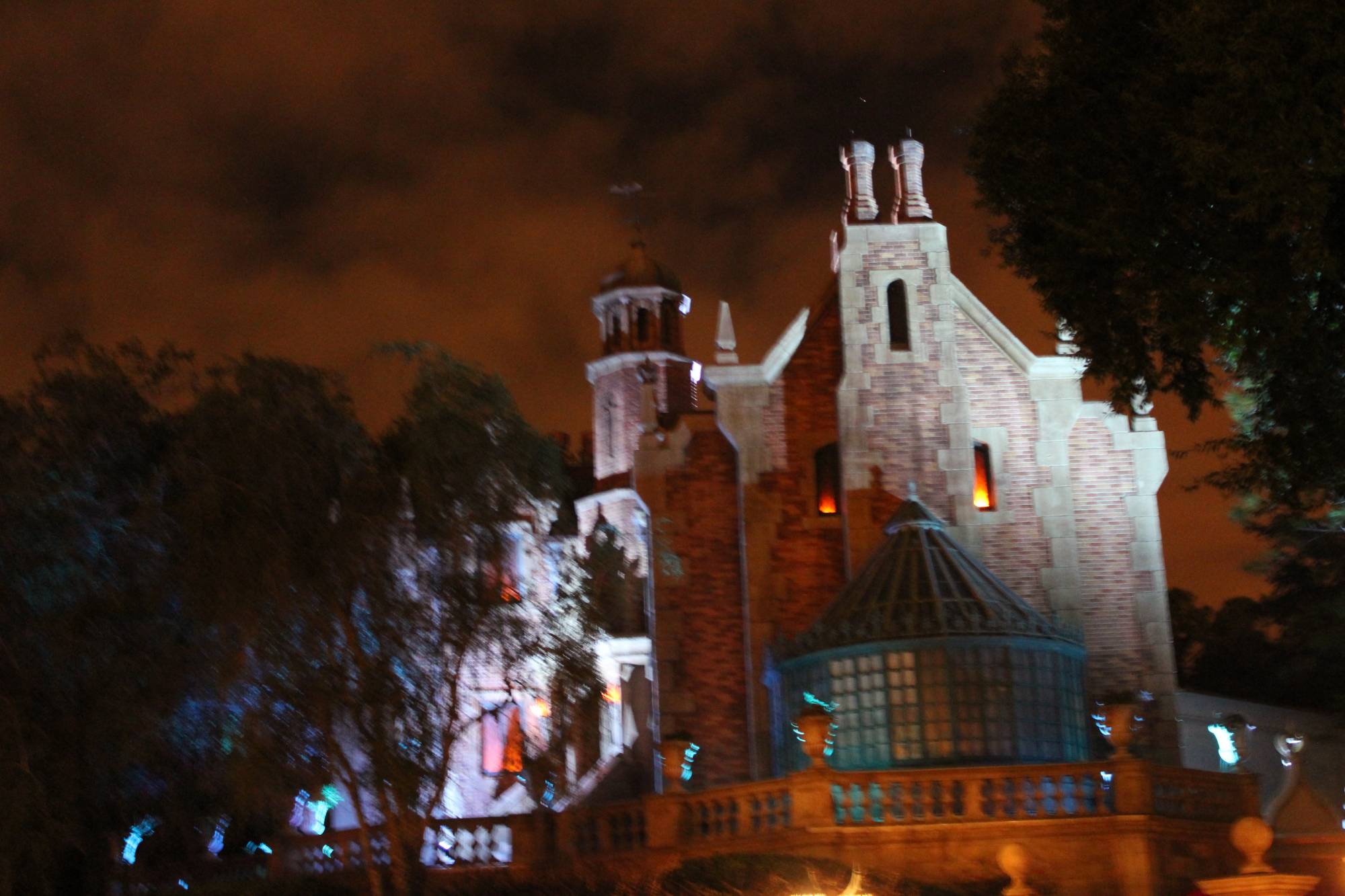 Haunted Mansion at Night