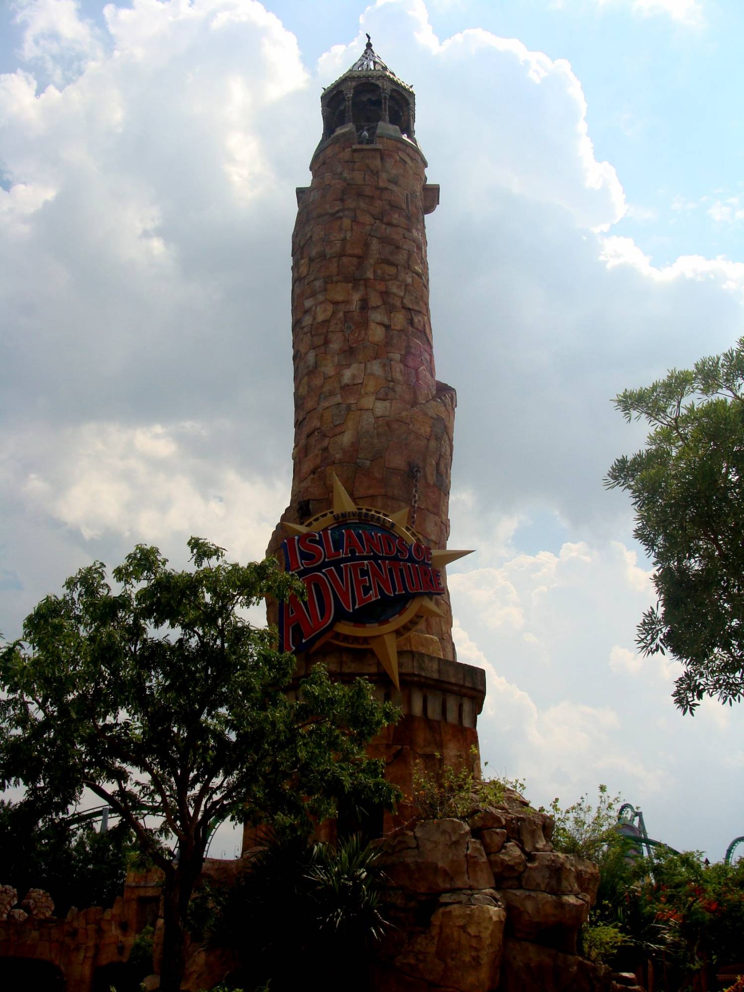 &quot;Lighthouse&quot; column in entrance plaza