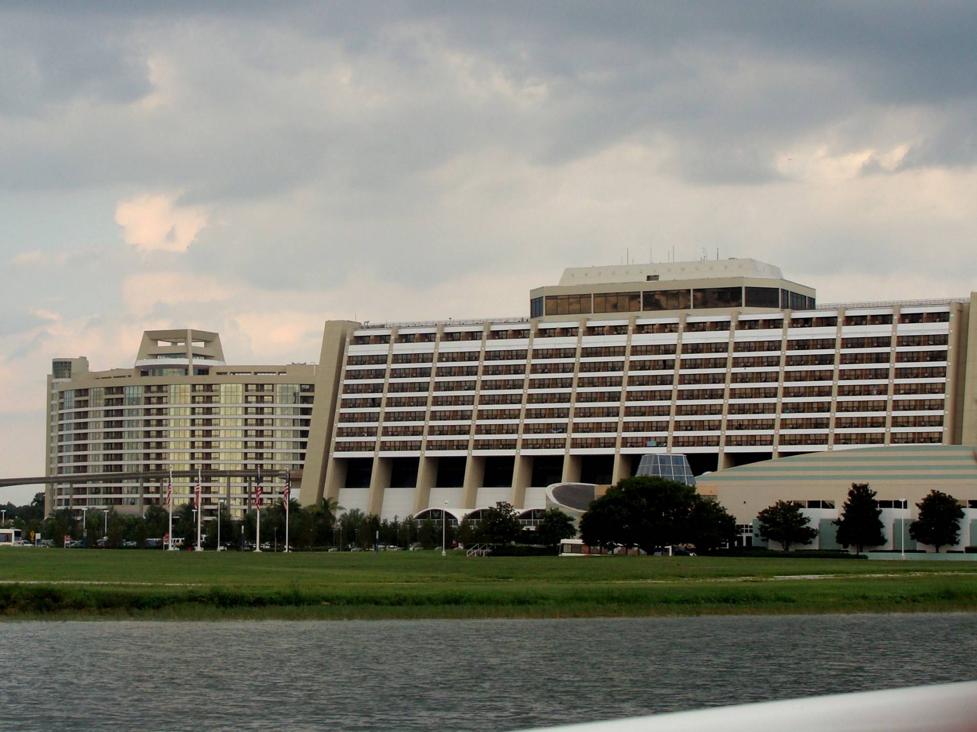 Contemporary Resort from the Seven Seas Lagoon