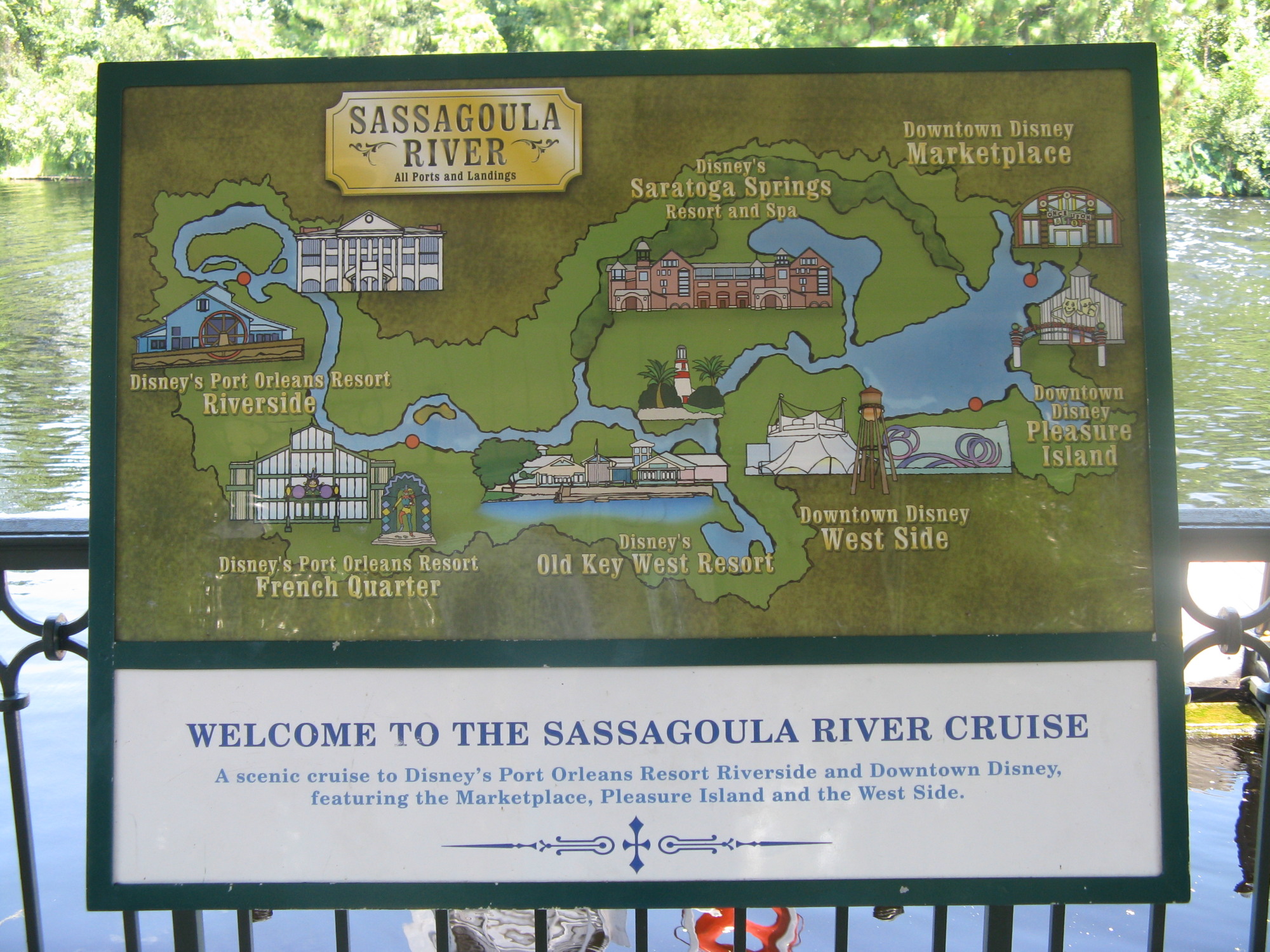 Port Orleans French Quarter - Sassagoula River Cruise Sign