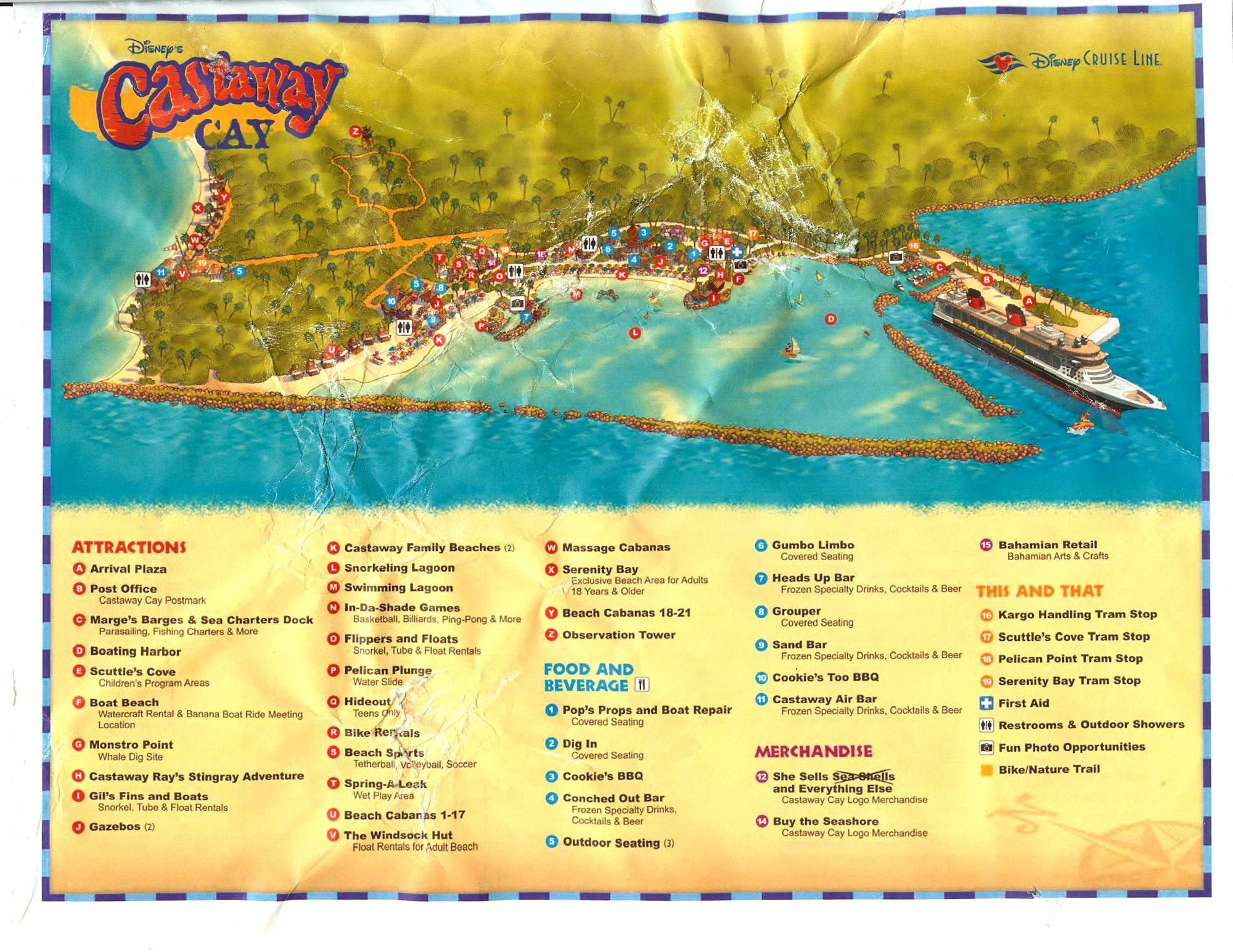 Disney Dream - Castaway Cay Map