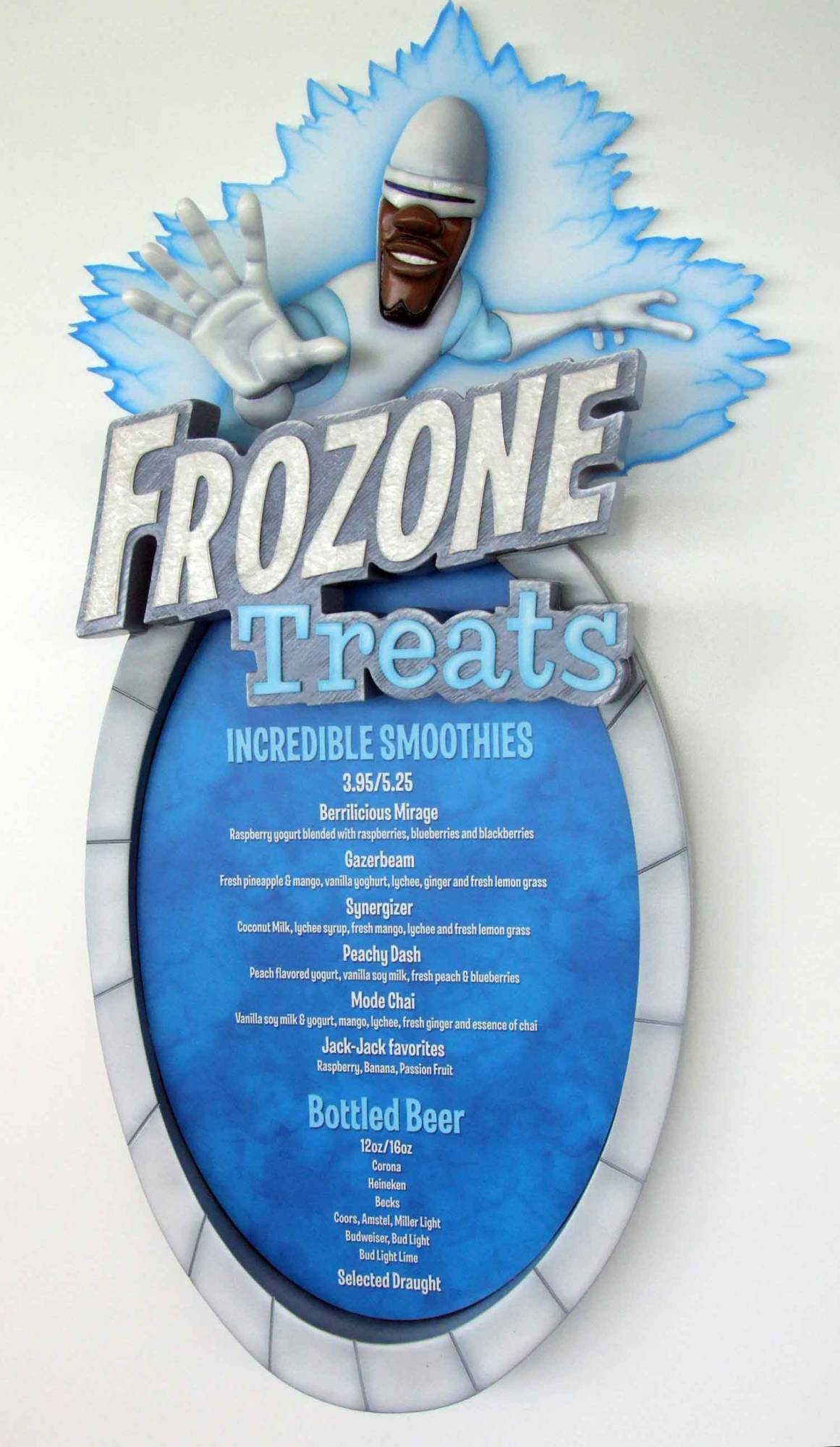 Disney Dream - Frozone Treats Smoothie/Beer Menu