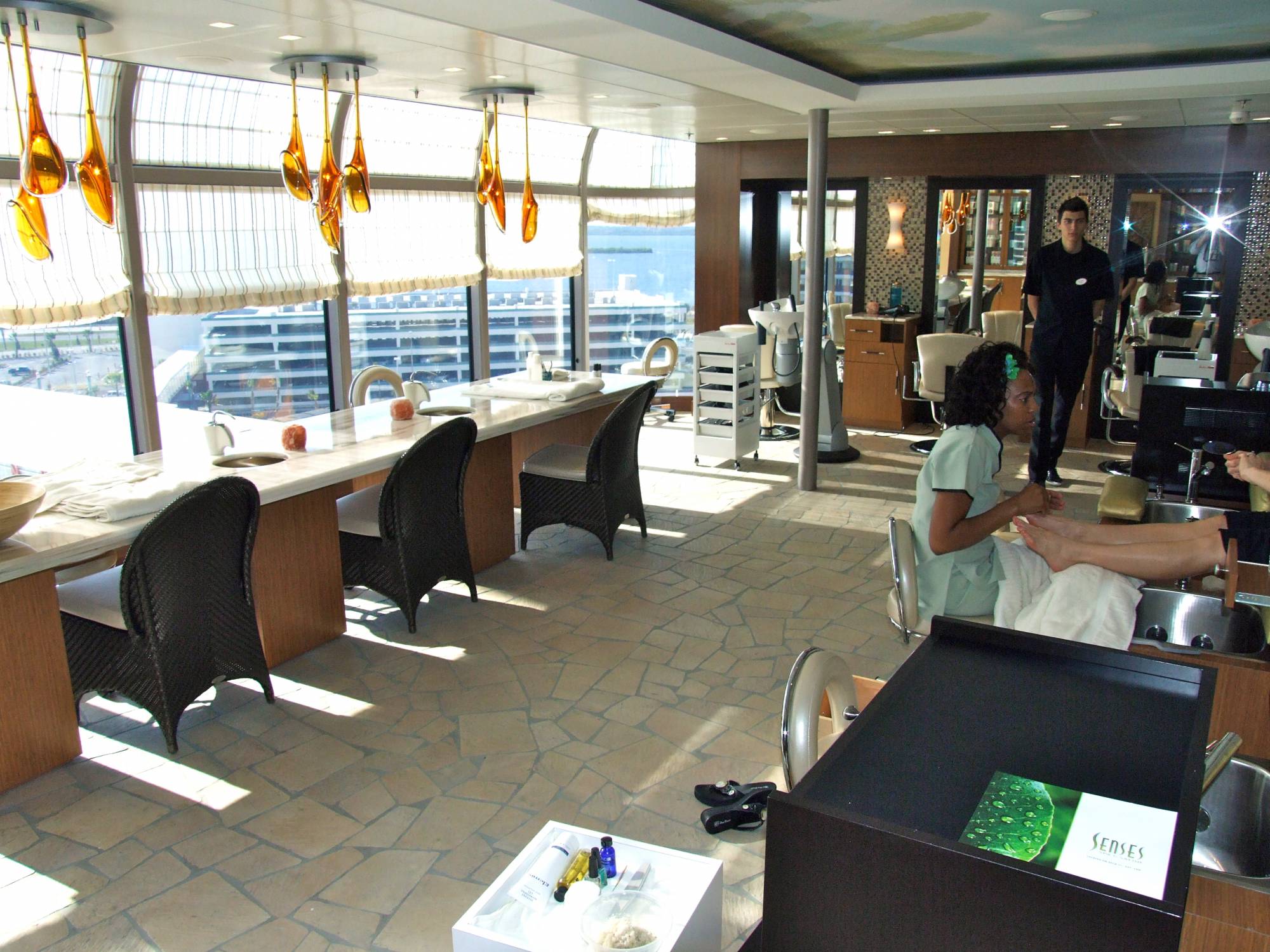 Manicure Stations at Senses Spa - Disney Dream