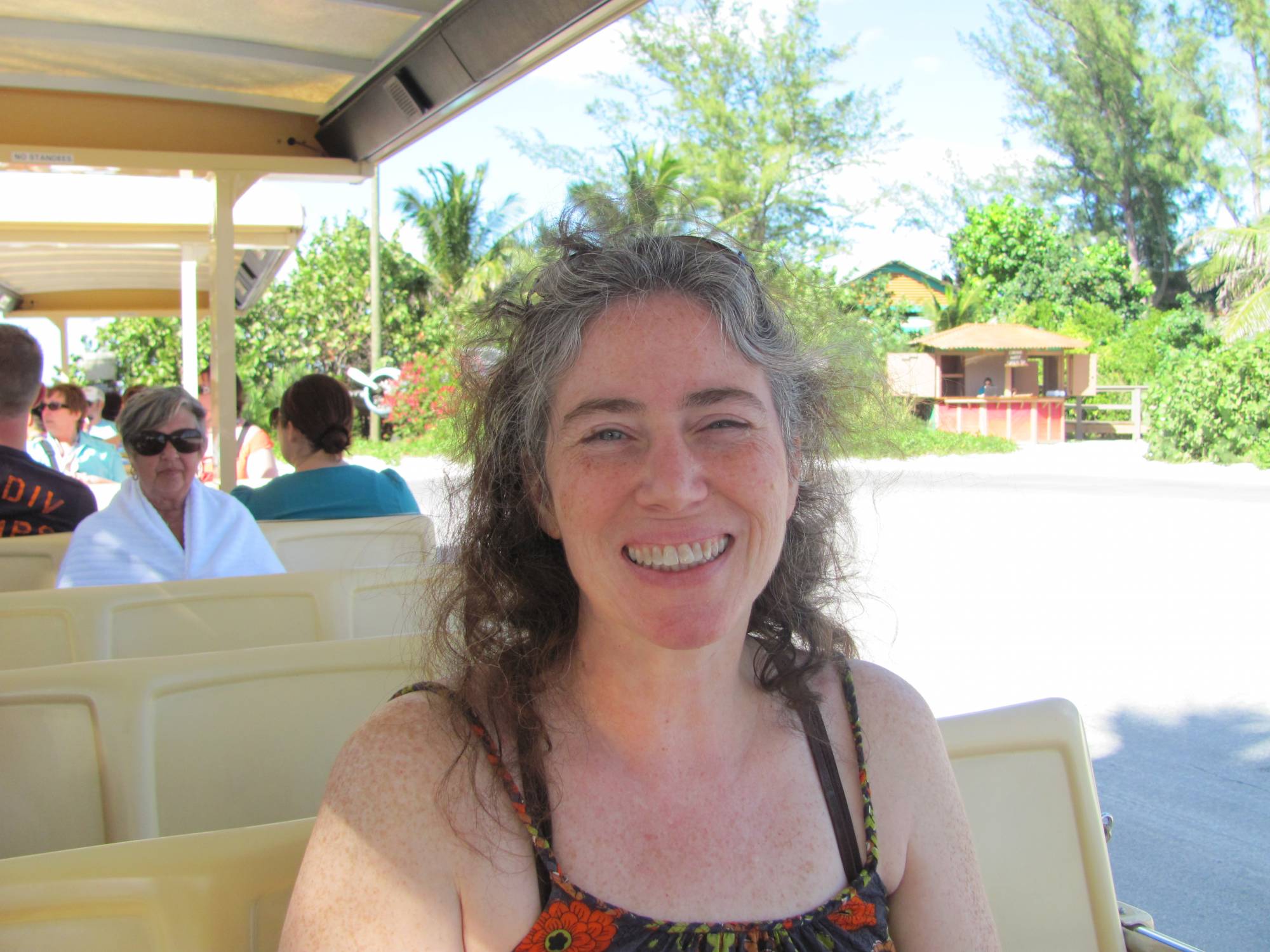 Tram ride on Castaway Cay