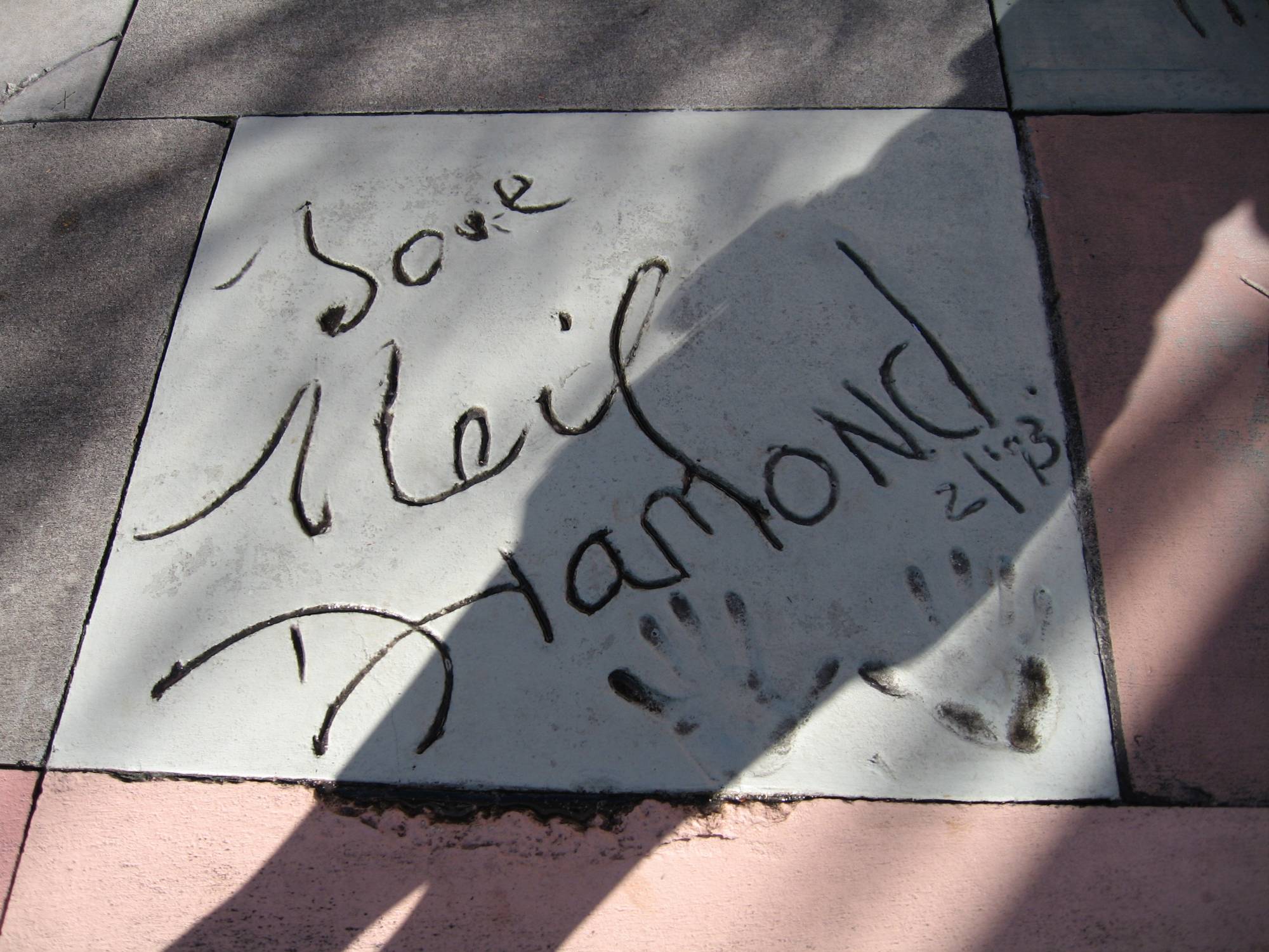 Disney Hollywood Studios Neil Diamond Handprints