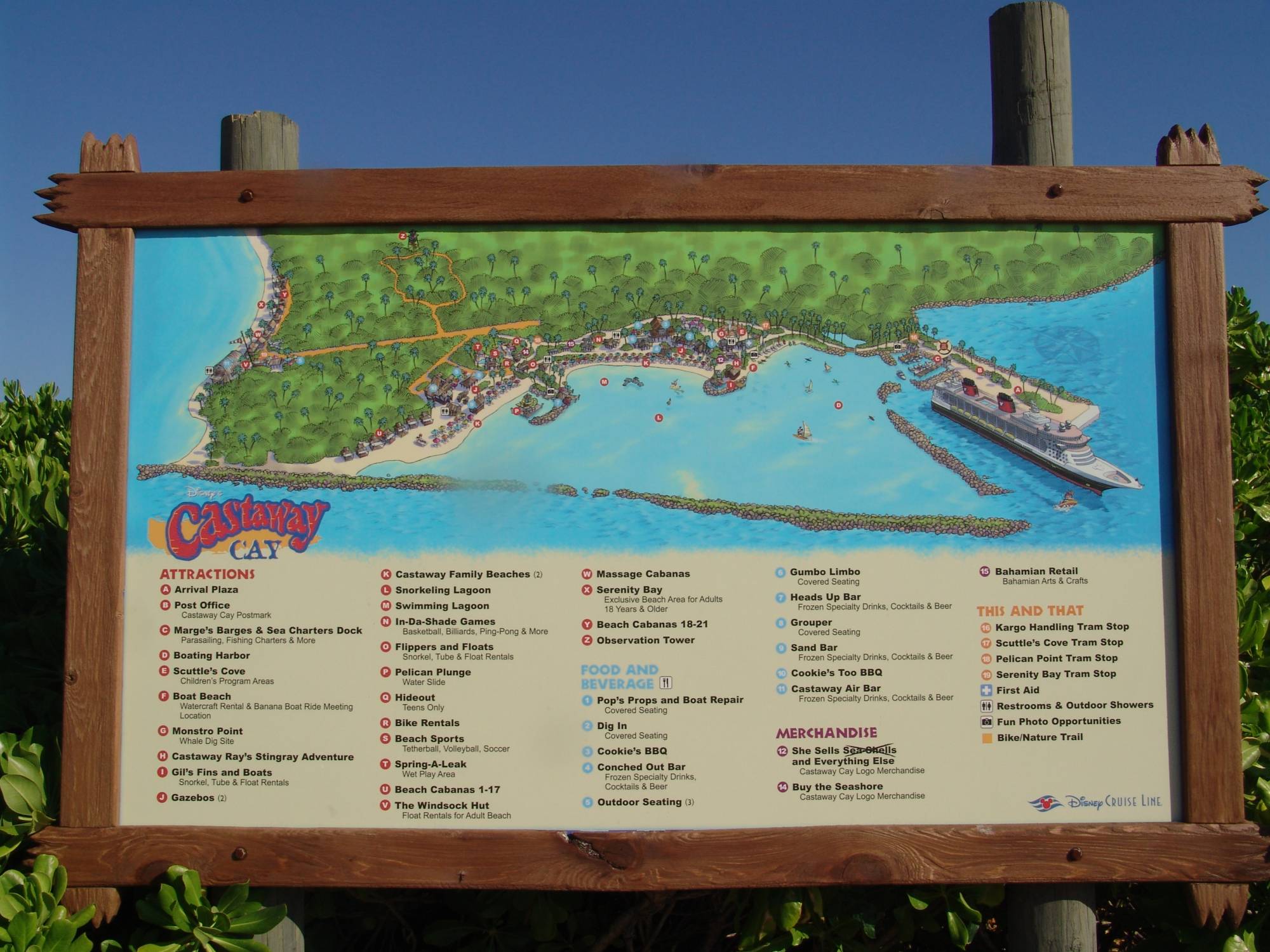 Castaway Cay - map