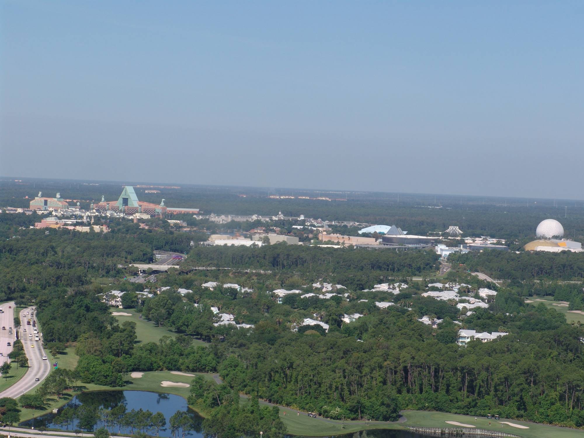 Epcot / Swan and Dolphin - aerial