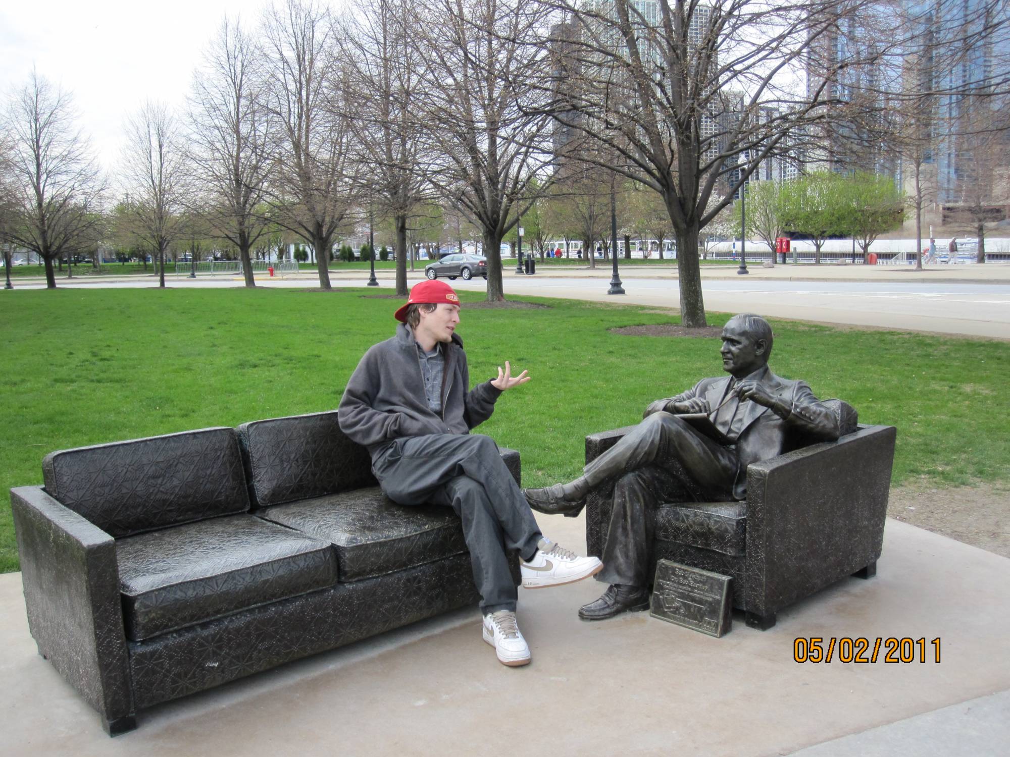 Chicago, Illinois - A one-sided conversation
