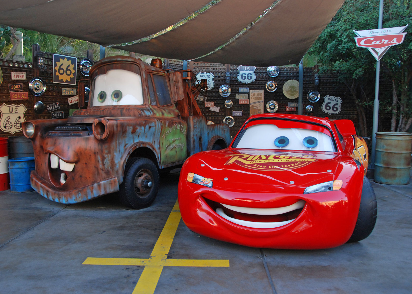 California Adventure - Lightning McQueen and Mater