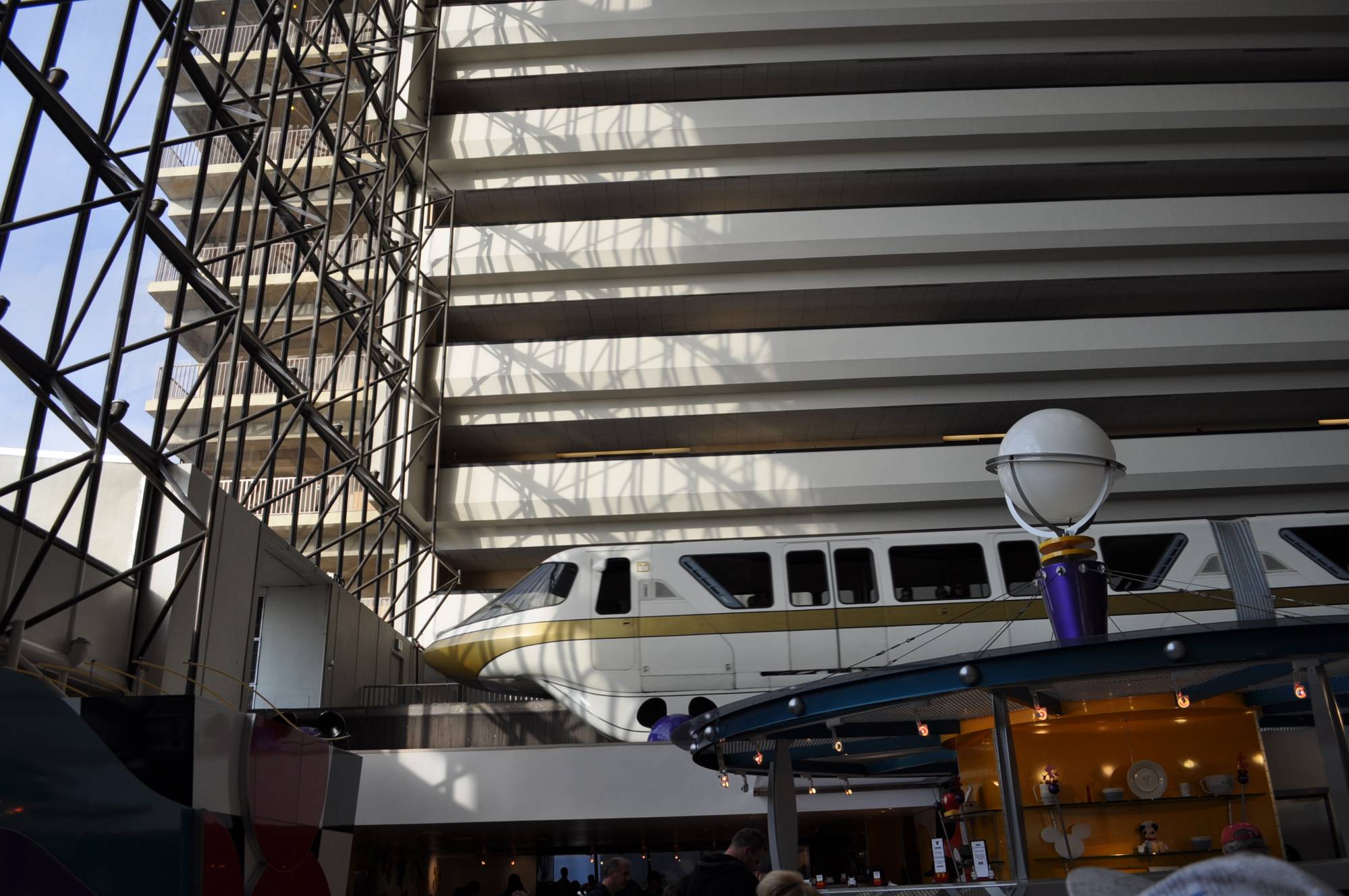 Monorail Going through the Contemporary
