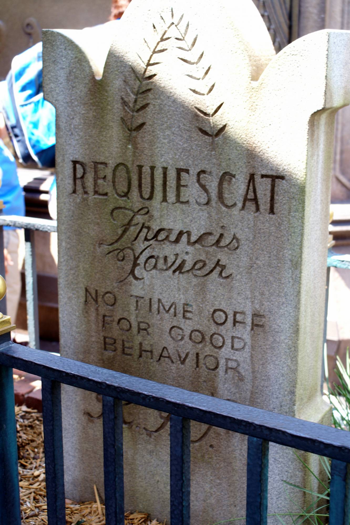 Grave in Interactive Queue at Haunted Mansion