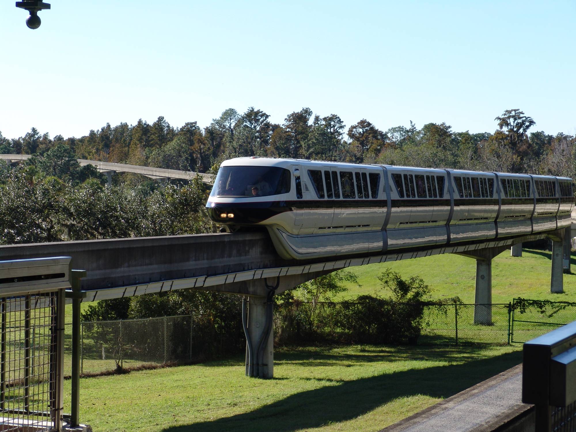 Monorail out on the tracks