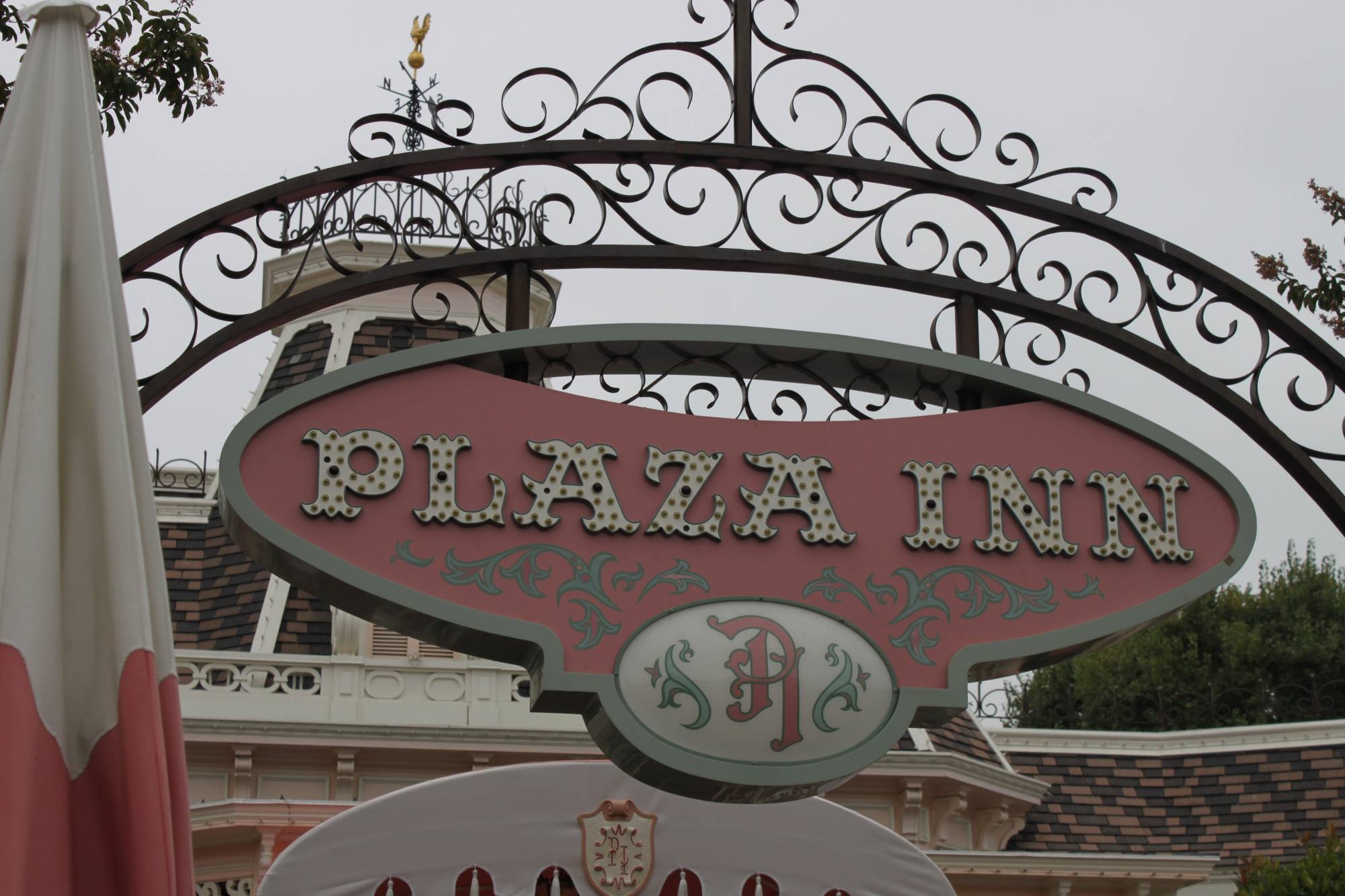Disneyland - Plaza Inn sign