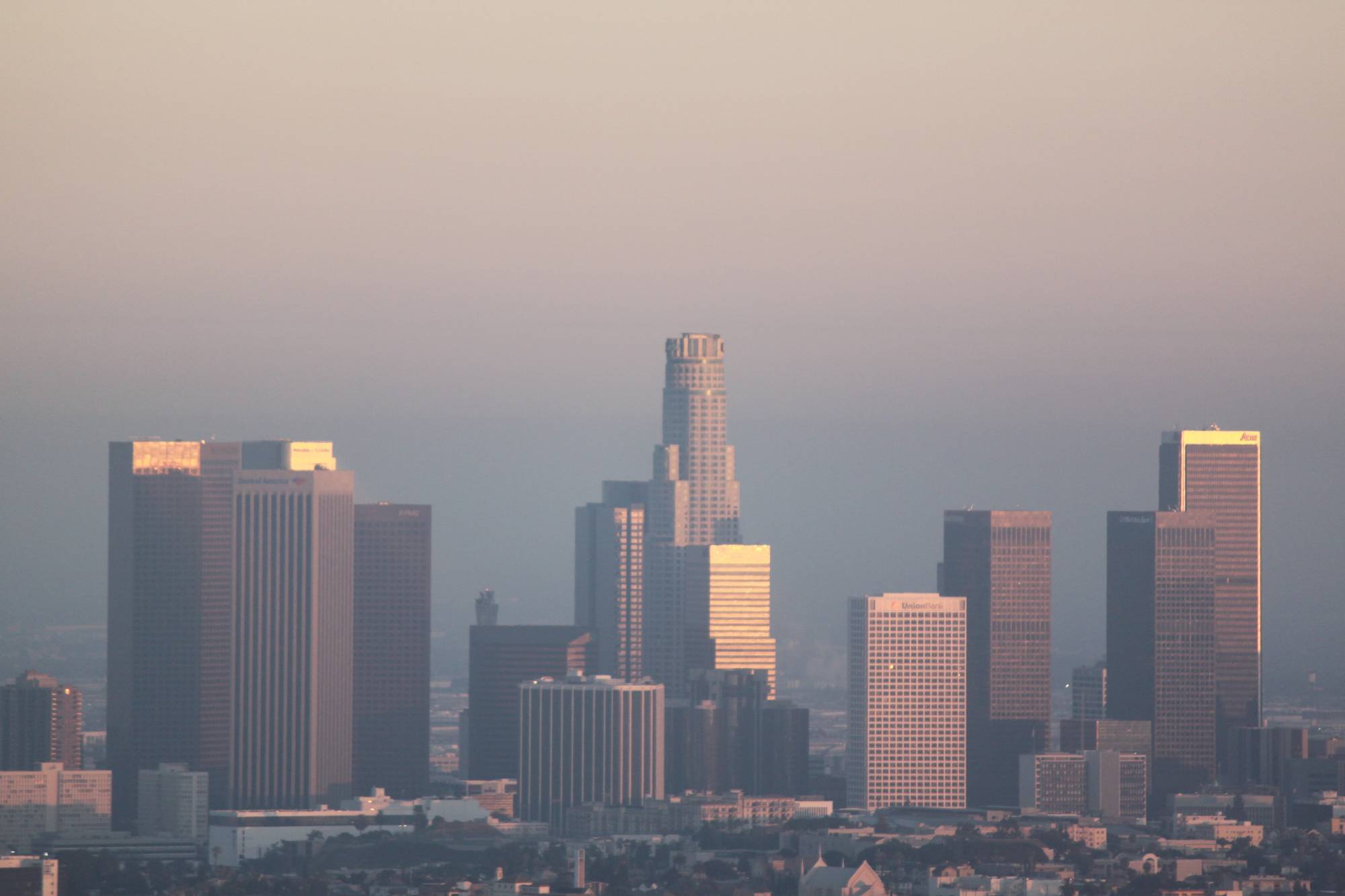 Los Angeles city skyline from Griffith Observatory
