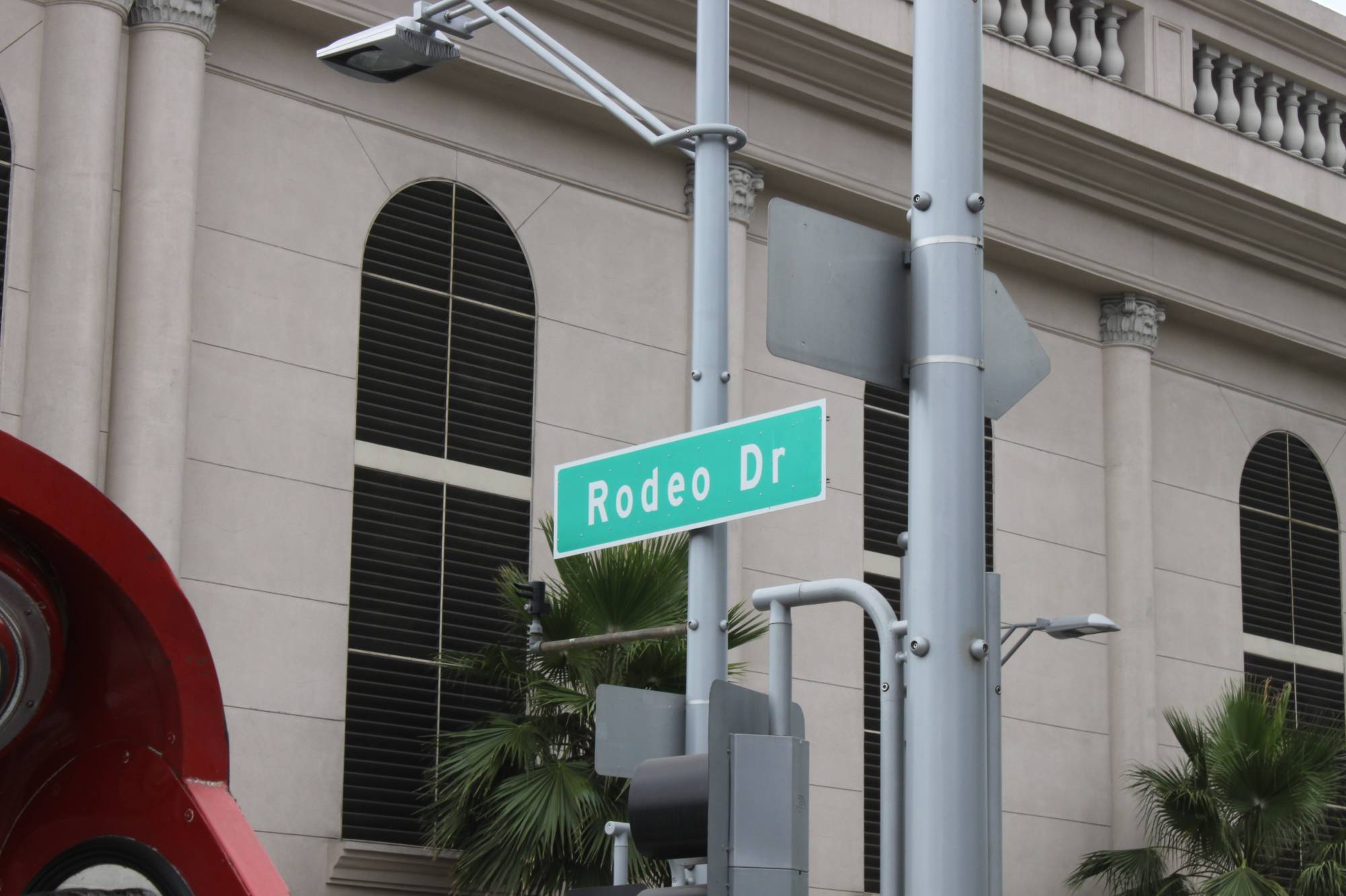 Street sign on Rodeo Drive in Beverly Hills, CA