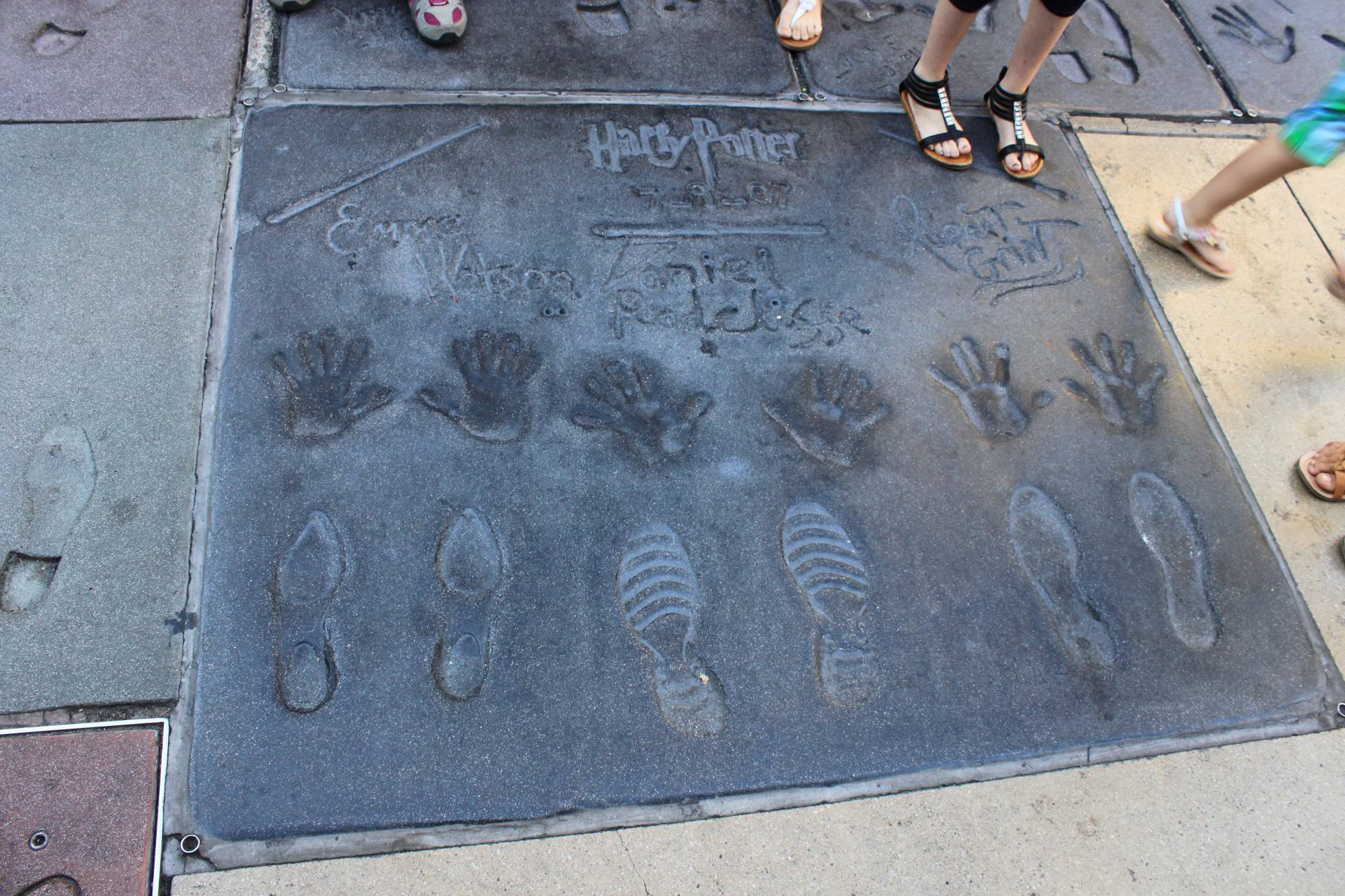 Harry Potter cast - handprints in Chinese Theater courtyard