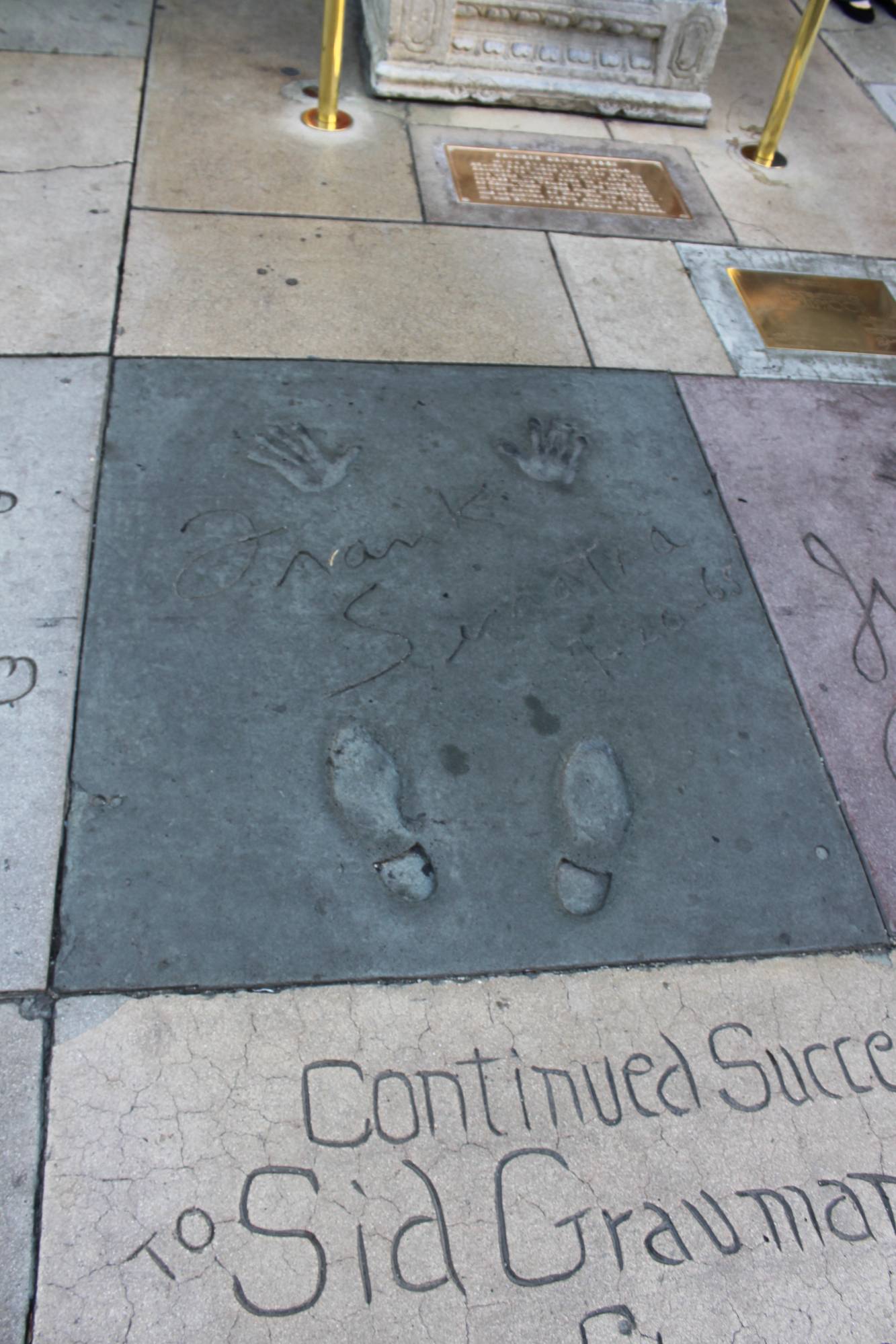Frank Sinatra - handprints in Chinese Theater courtyard