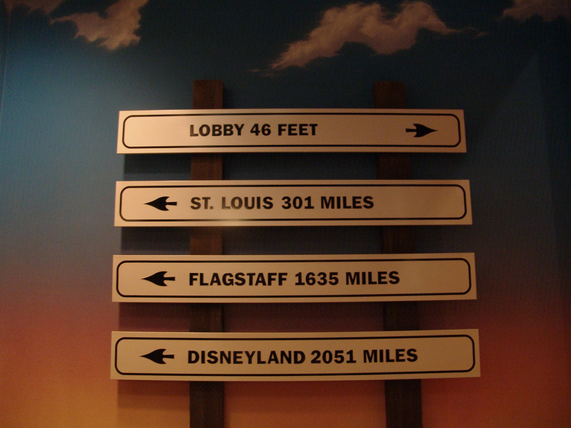 Disney Wonder - signs in Route 66