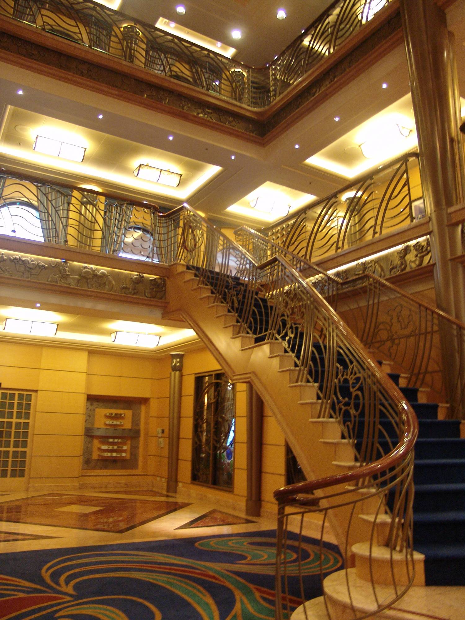 Disney Wonder - atrium stairs