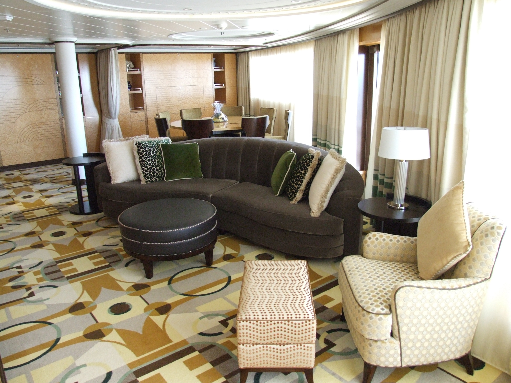 The Living Room in the Royal Suite on the Disney Dream