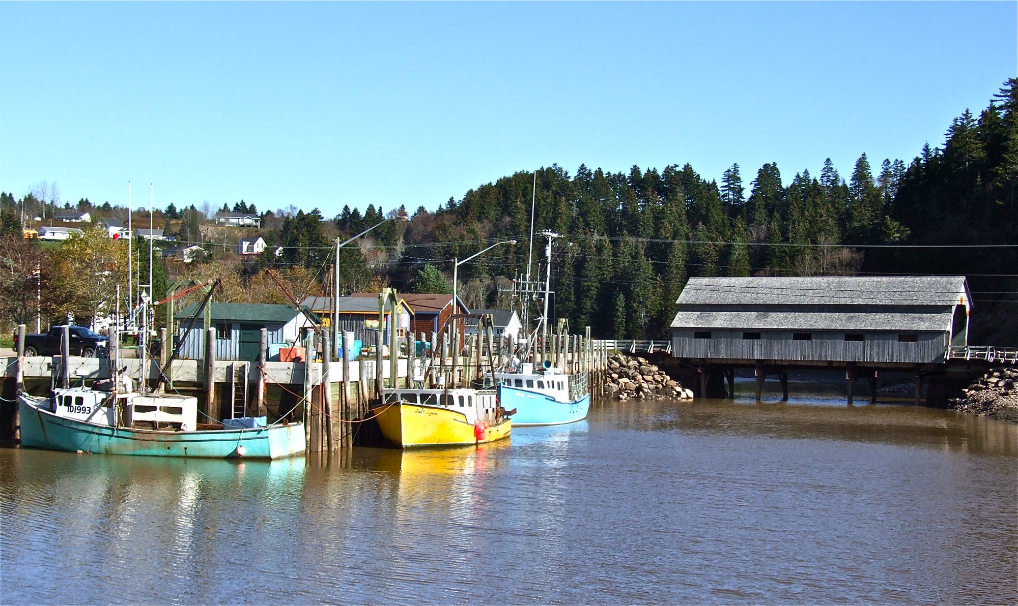 The Tide is Rising in St. Martins on the Bay of Fundy