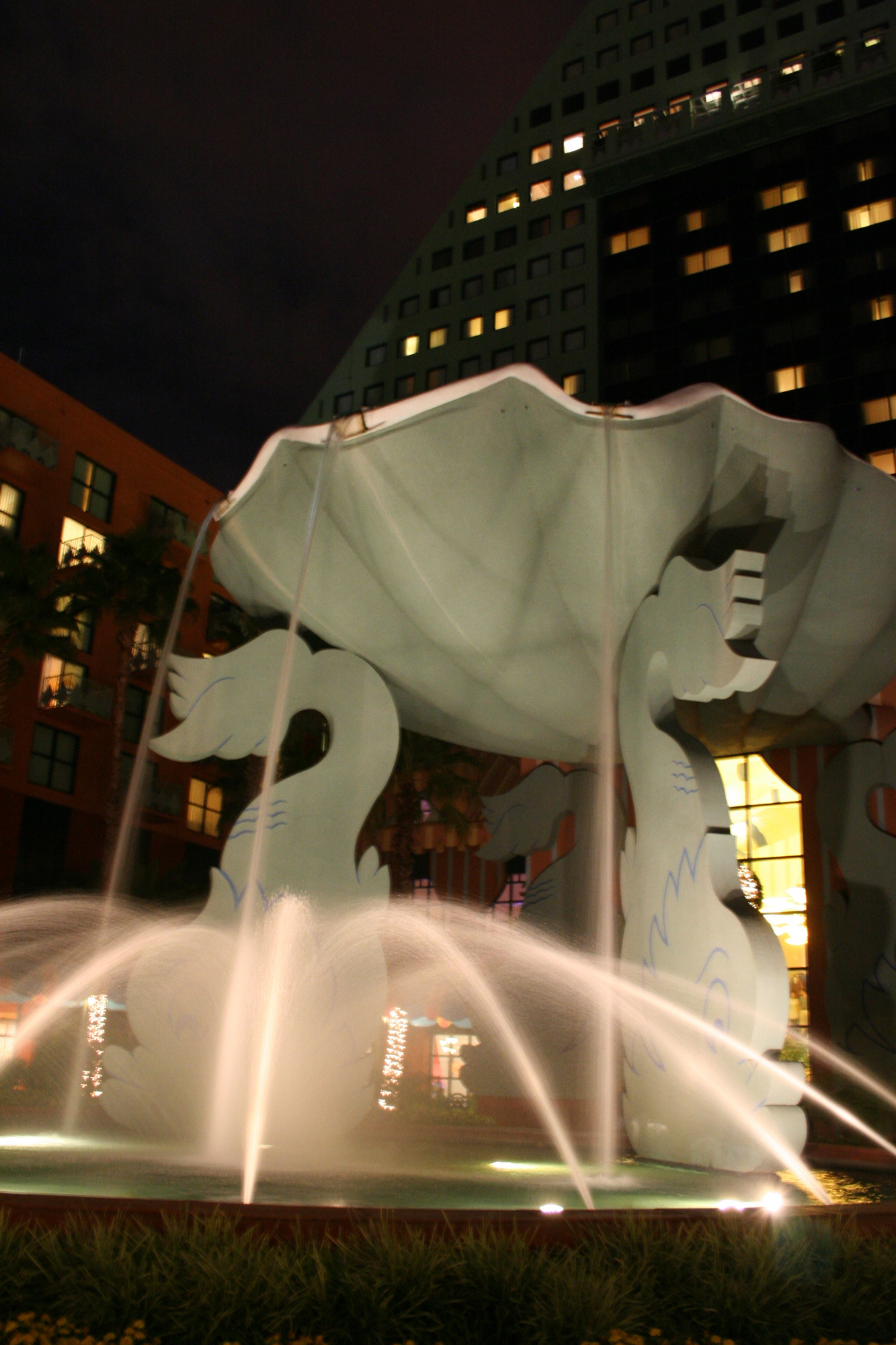 Dolphin - Fountain at Night